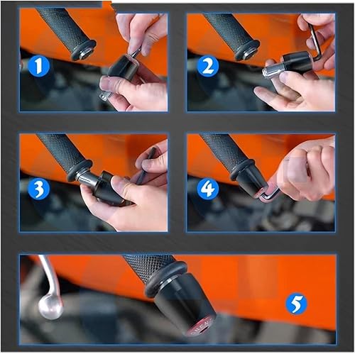 Miniatura 3 de Perillas para manillar de motocicleta, agarres de mano, tapacubos para Yamaha FZ150I FZ 150I 2013-2021 2020 2019 2018 2017 2016 2015 (color  12)