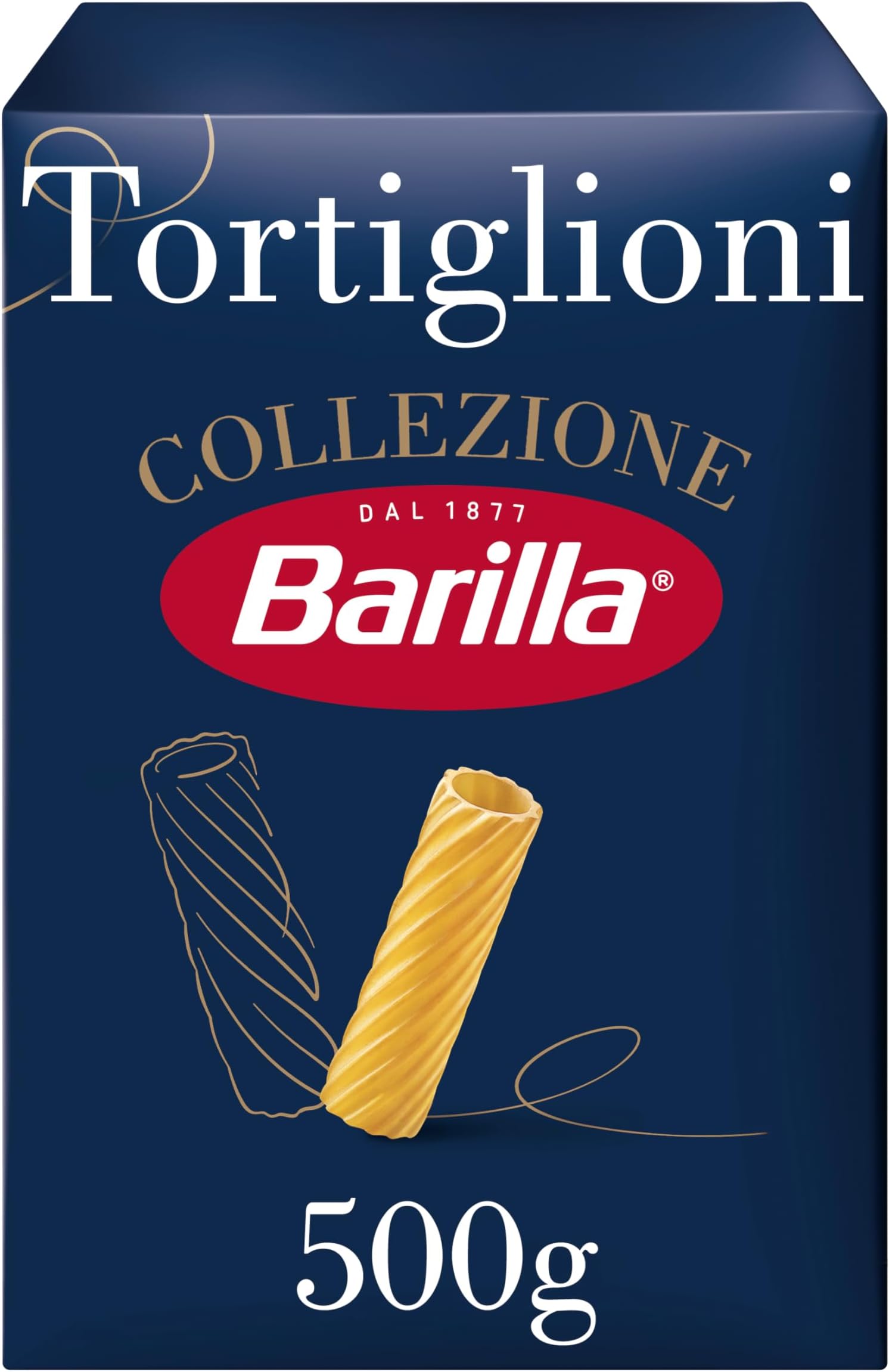 Barilla Tortiglioni Pasta 500g – Italian Tortiglioni Made with Durum Wheat Semolina – Ideal for Pasta Bakes & Rich Sauces – 1 Pack