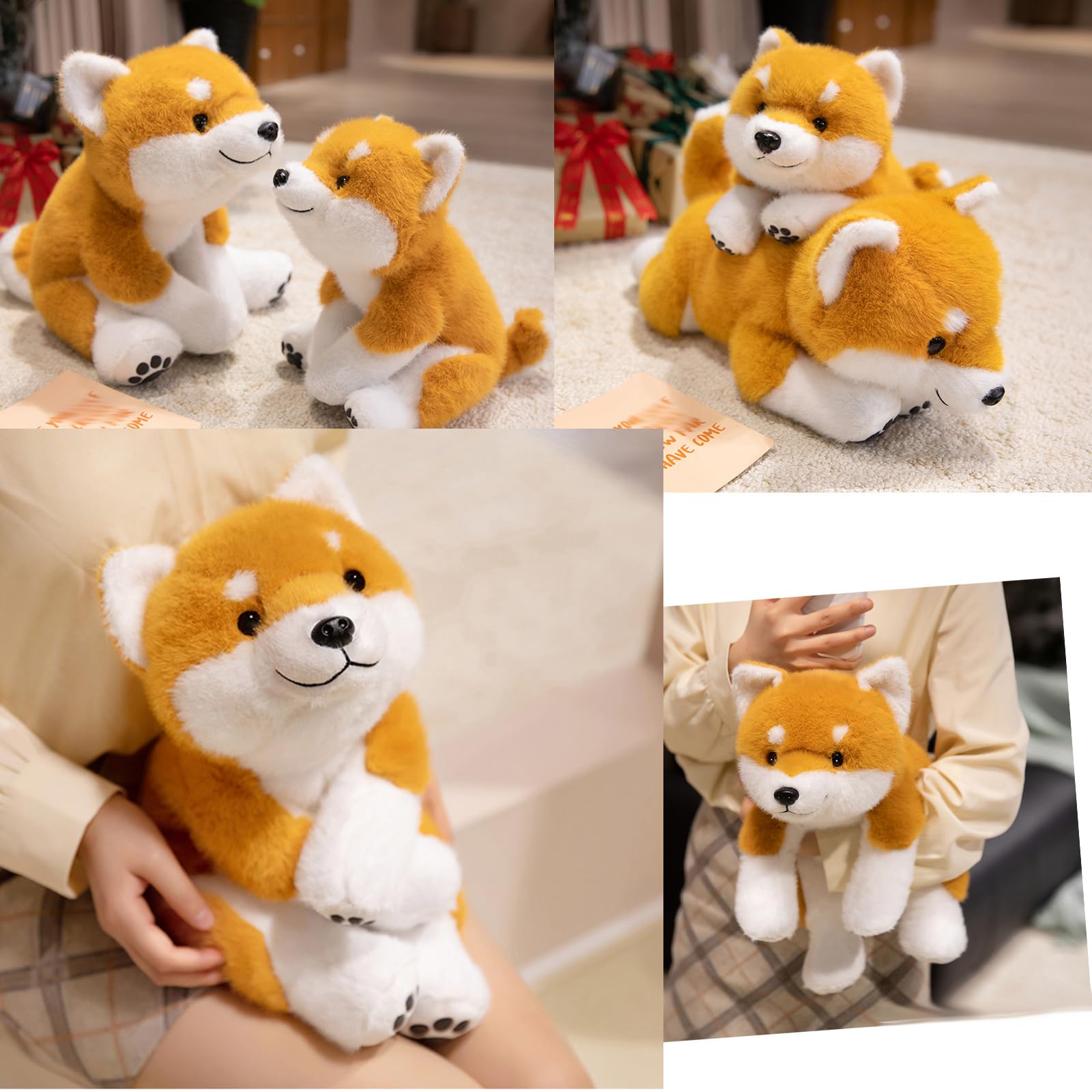 Hund Kuscheltier, 30/45/60cm Plüschtier, Stofftier Plüsch Puppe Plüschtiere, Geschenk für Jungen Mädchen (60CM)