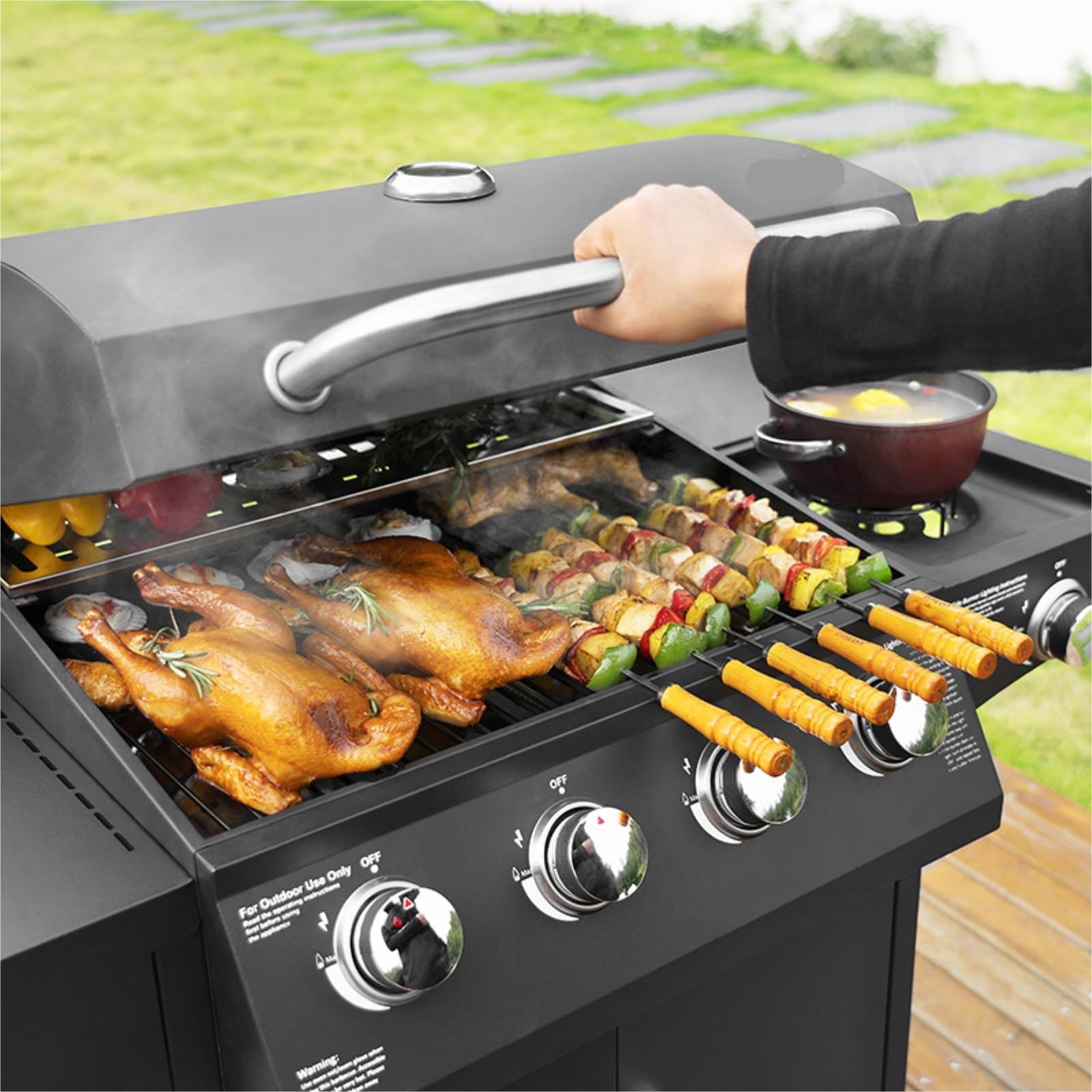 Grill a Gas, Barbecue a GPL, Patio, Cortile, casa, 5+ Persone, Grande