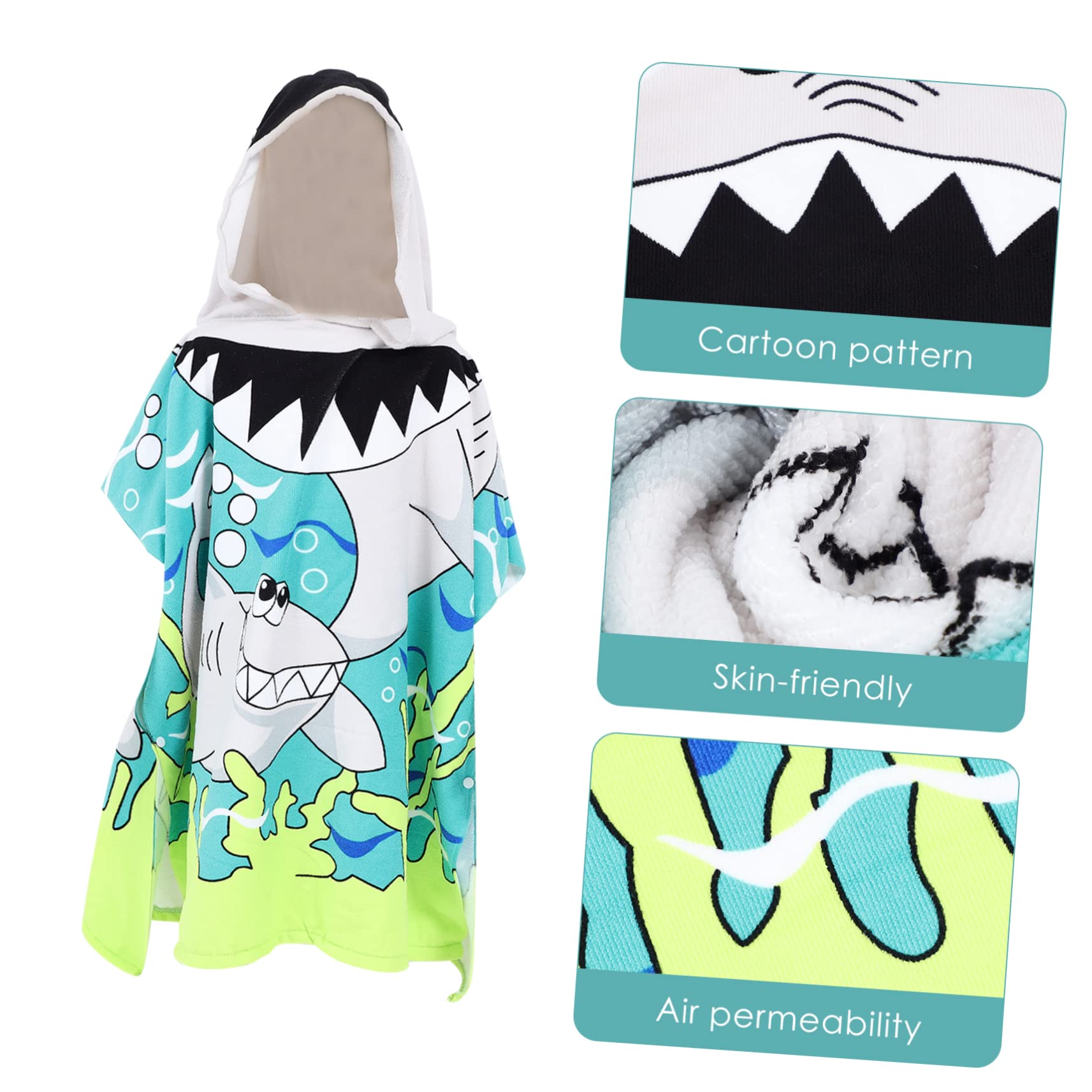 Lot De 3 Peignoirs À Capuche pour Enfants Serviette De Bain Absorbante Facile À Nettoyer Idéale pour Une Baby Shower ()