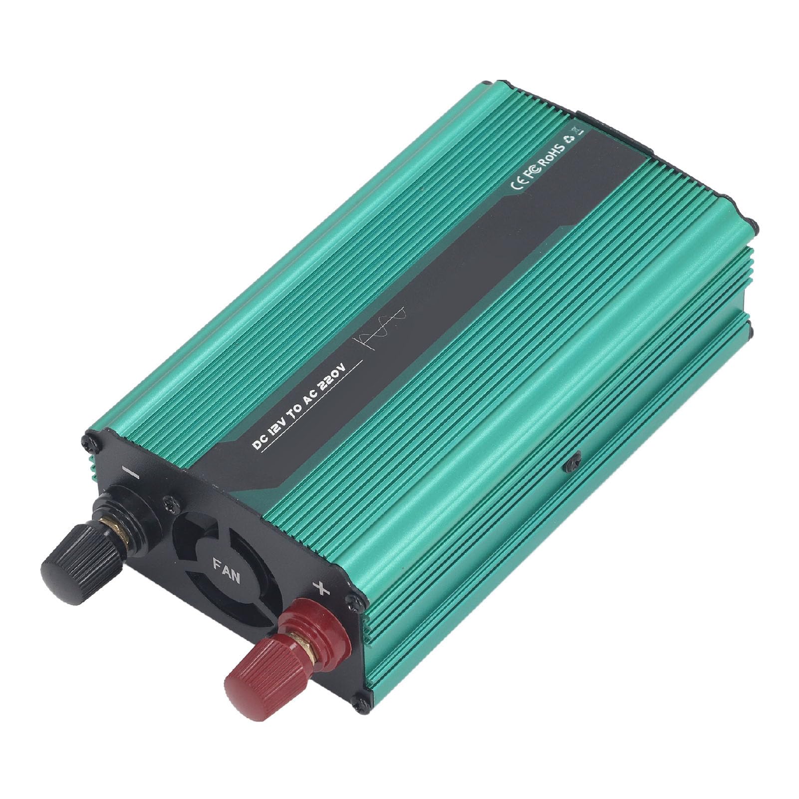 FTVOGUE Przetwornica Czystej Fali Sinusoidalnej 300 W Przetwornica Mocy ze Stopu Aluminium 12 V DC na 220 V AC z USB 5 2 A 6 Trybów Ochrony dla Samochodów Kemping Solar Elektronika Zewnętrzna