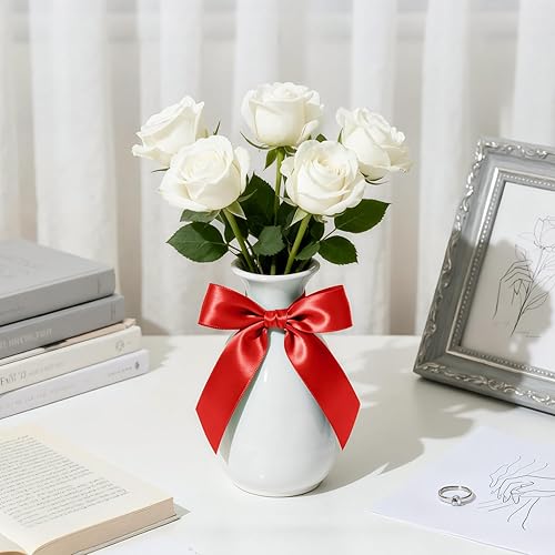 Miniatura 5 de Cinta de satén rojo de poliéster de doble cara de 1 pulgada x 25 yardas, perfecta para envolver regalos, muy adecuada para bodas, fiestas,