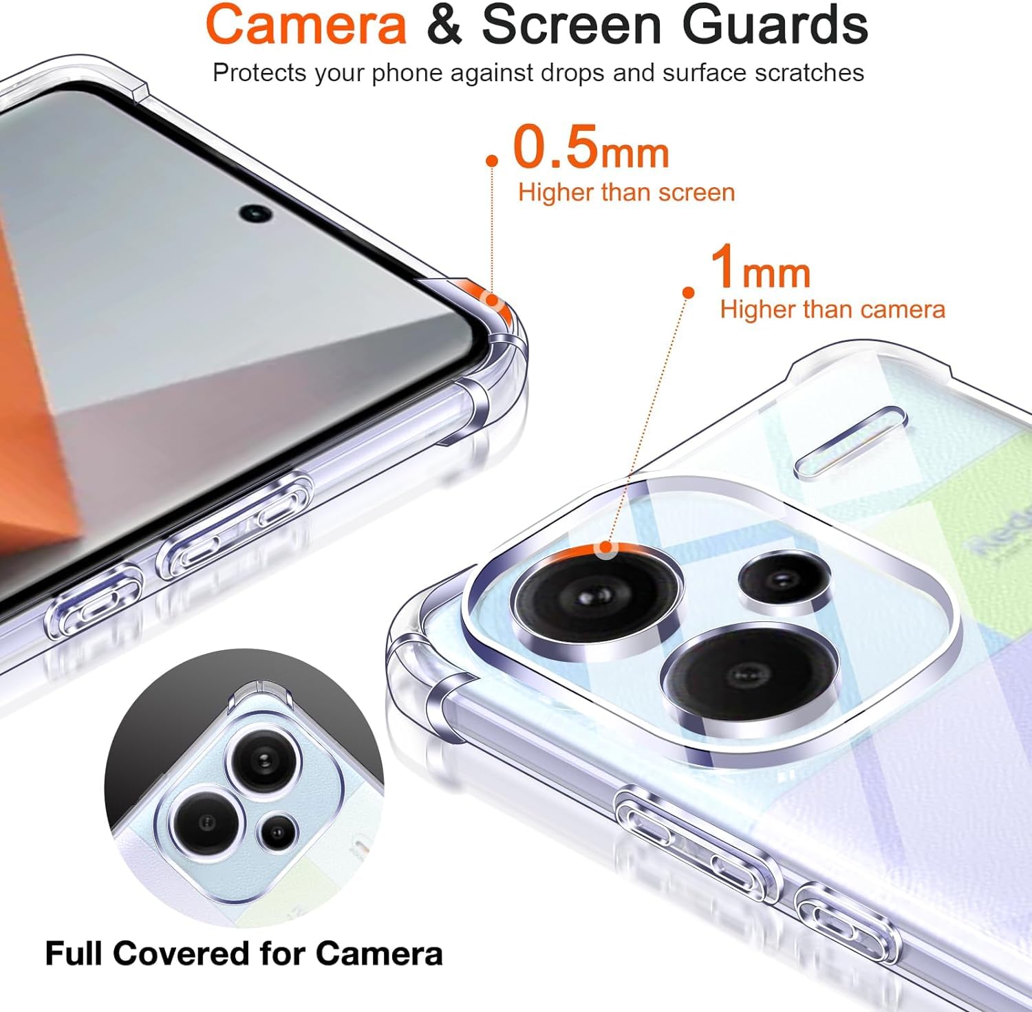 Funda Transparente Con Cordón Ajustable Para Xiaomi Redmi Note 15 5G/4G – TPU Antigolpes Con Diseño Colgante (Unicornio)