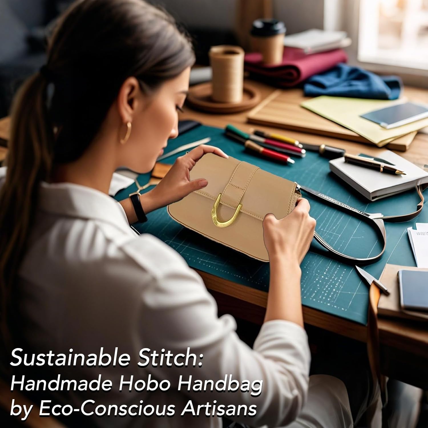 Shoulder Bag for Women, Small Purses Hobo Bags for Women, PU Leather Vintage Handbag with 2 Adjustable Shoulder Strap - Image 3