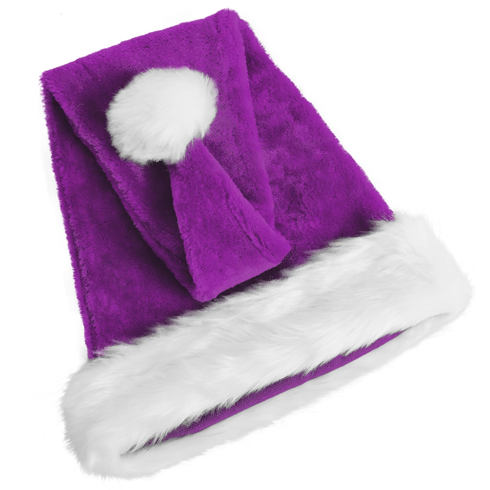 KONVINIT Cappello Natale,Cappello Babbo Natale Adulti,Cappello Babbo Natale Lungo,Cappello Babbo Natale Peluche per uomo e donna