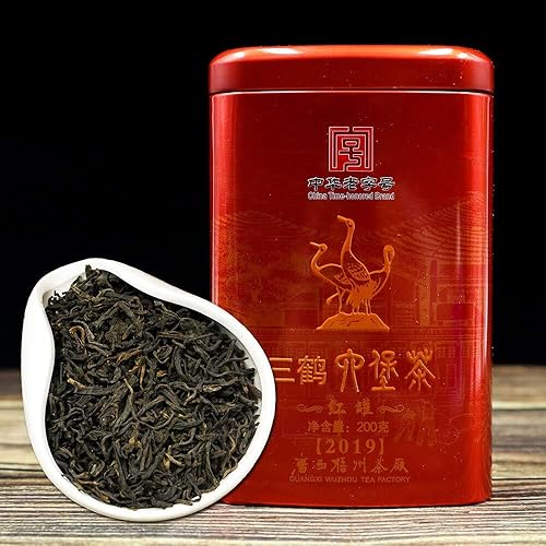 Miniatura 2 de FullChea - Té Sanhe Liupao 2017 - Té oscuro Hoja suelta - Caja de té de Guangxi -Té de salud - 7.05oz 200g