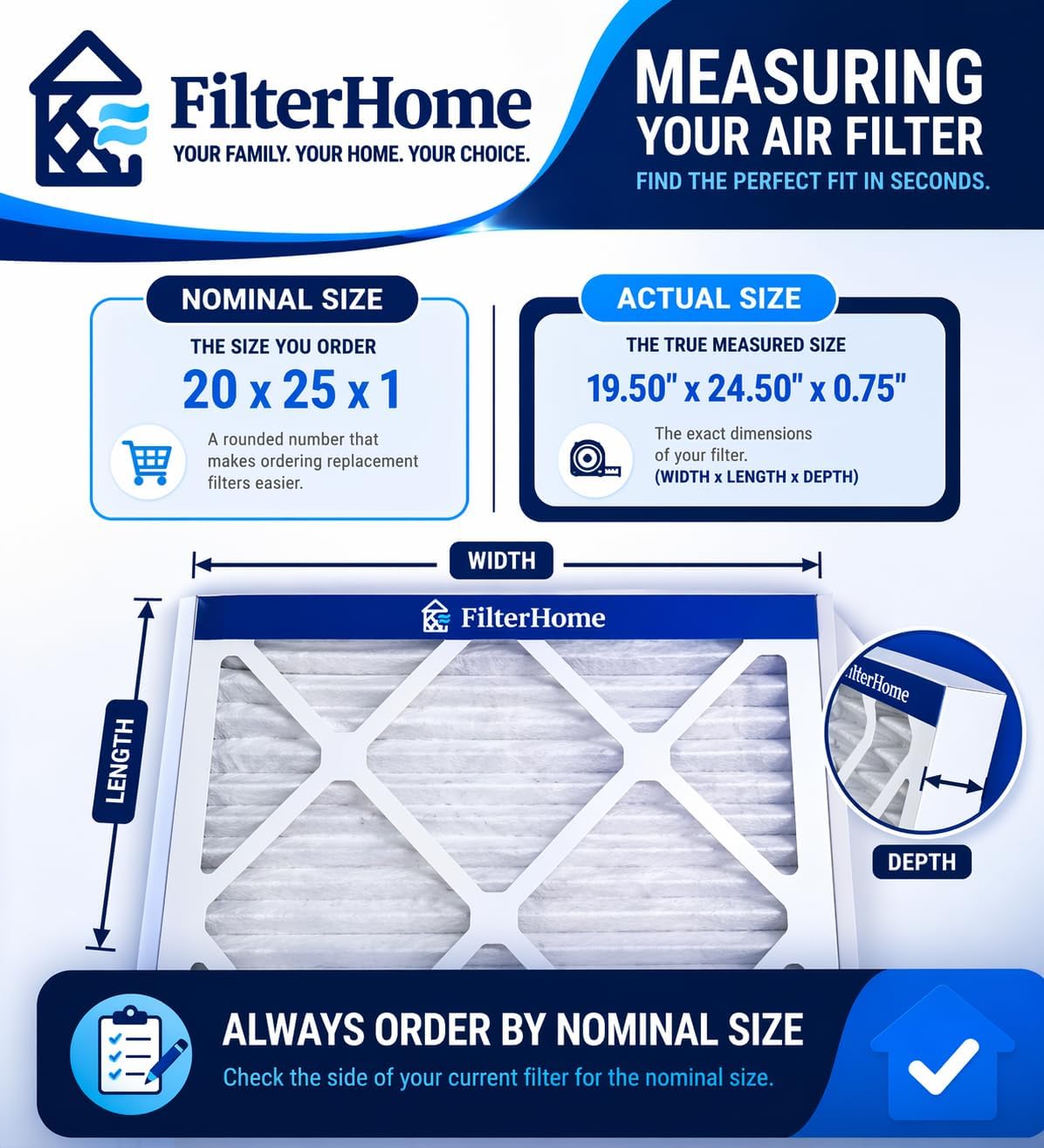 MERV 8 Filters (6, 20x25x1)