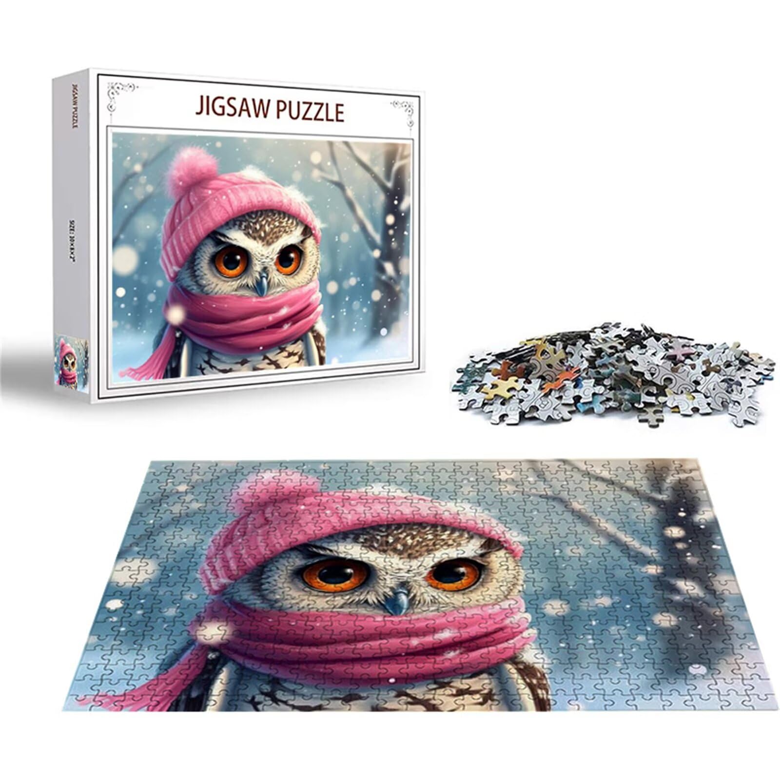 Puzzle 2000 sztuk sowa puzzle zima drewniane układanki, klasyczne dla dorosłych diY gra wyzwanie idealnie pasują między nimi literami z tyłu Wysokiej jakości układanki dla dzieci dorosłych wiek 14 lat