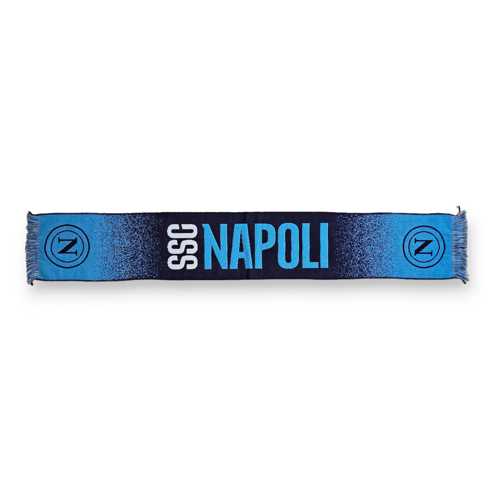 3R Sport SSC Napoli Jacquard Scarf Official Product 100% Acrylic, Light Blue, White, Blue