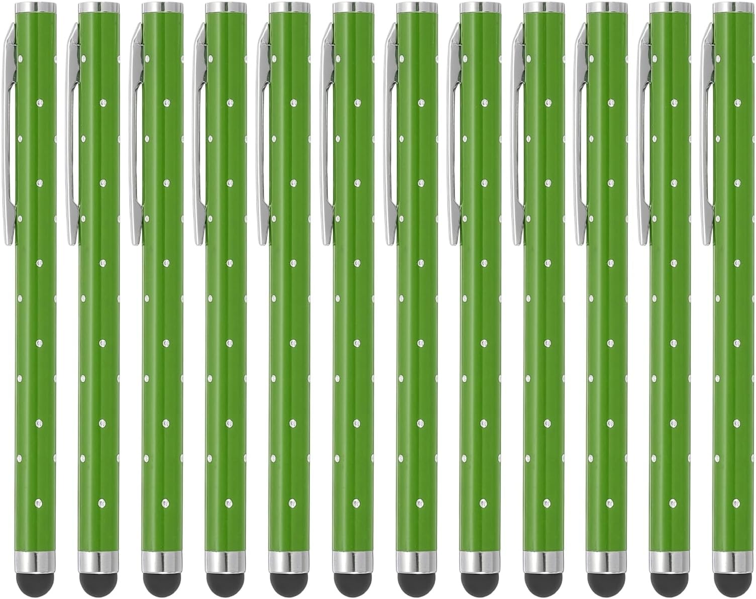 – Stylus Pens for Touch Screens, 12 Pcs High Precision Universal Bling Stylus Crystal Metal Capacitive Pen for Touch Screen Devices Phone Tablets Laptop, Green