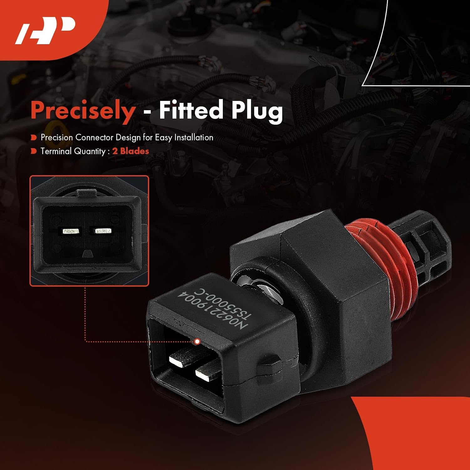 A-Premium Air Charge Temperature Sensor Compatible with Hyundai Sonata Accent Tucson Santa Fe Tiburon Kia Optima Sportage Sephia Spectra 2 Blade Terminal