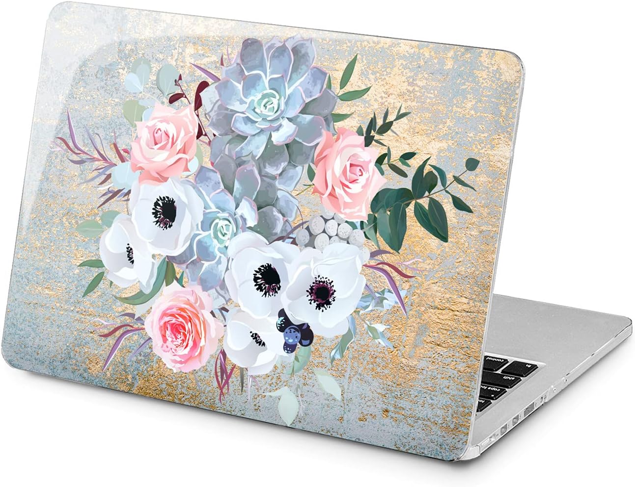 Hard Case Compatible for MacBook Pro 16 14 M3 M2 2023 M1 Pro 13 2022 Air 13 2021 Retina 2020 Mac 11 12 Nature Flowers Laptop Protective Watercolor Design Girl Peonies Print Pink Cover Cute
