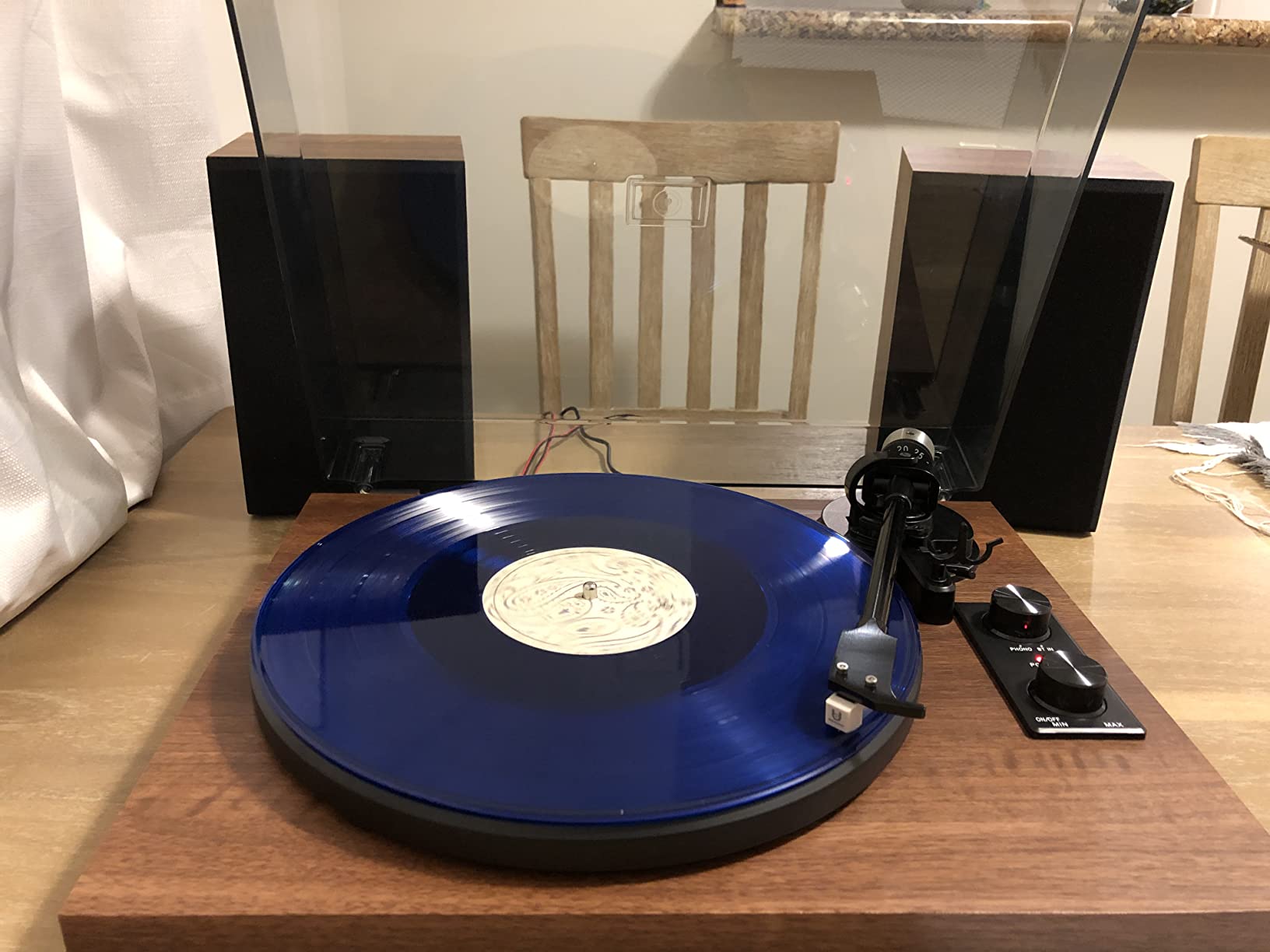 40/mo Finance Vinyl Record Player Dual Bluetooth Turntable with HiFi
