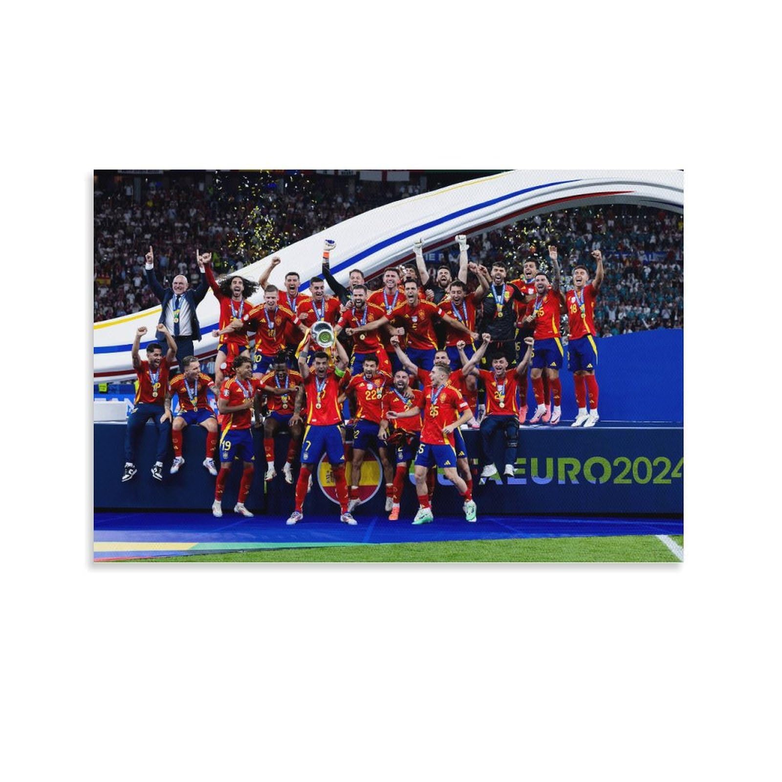 Spain EURO 2024 Champions Celebration Poster (40) Posters Wall Art Painting Canvas Gift Living Room Prints Bedroom Decor Poster Artworks 16x24inch(40x60cm)
