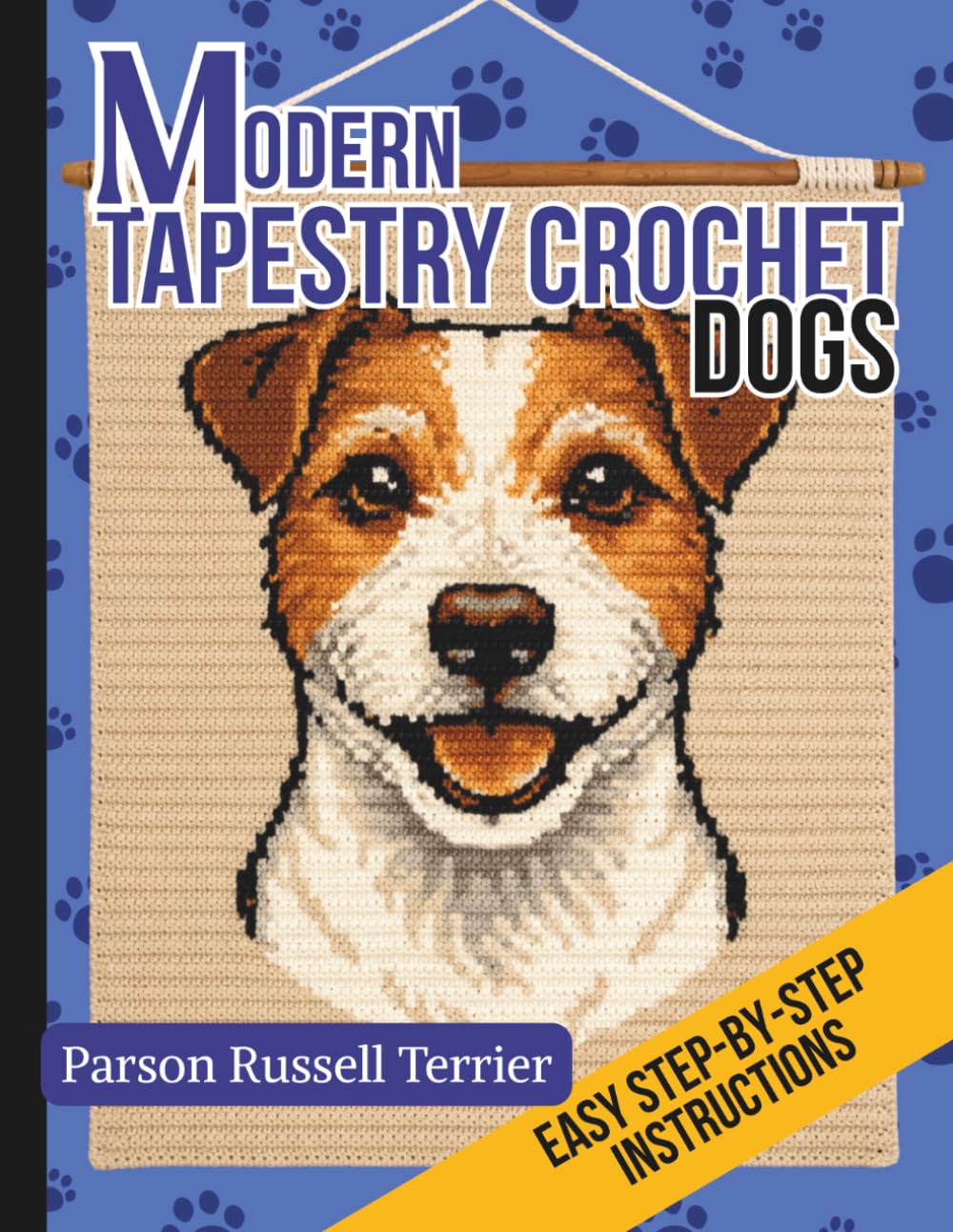 Modern Tapestry Crochet Dogs: Parson Russell Terrier