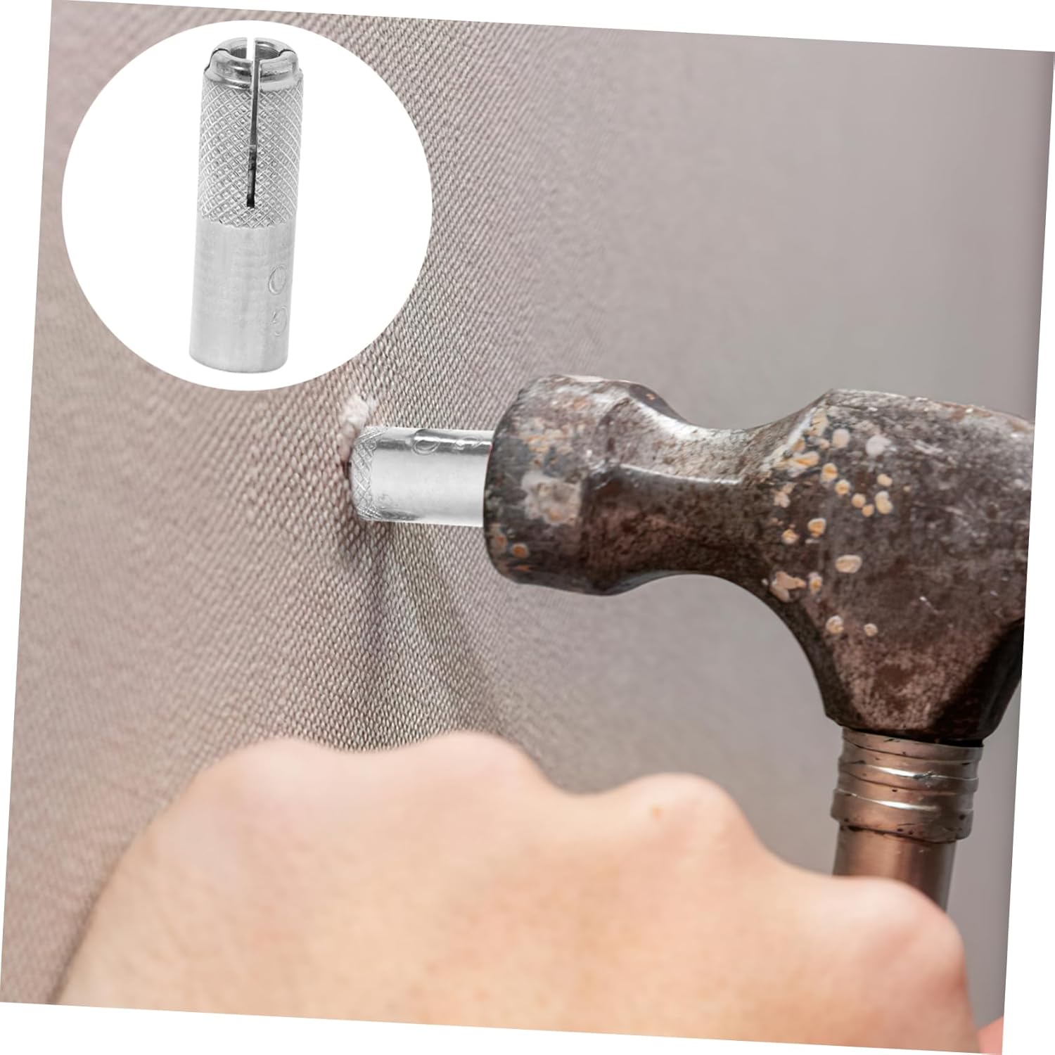 Unomor 50pcs Professional Concrete Knurled Anchors Carbon Steel Knurled Expansion Anchors for Construction Bridge