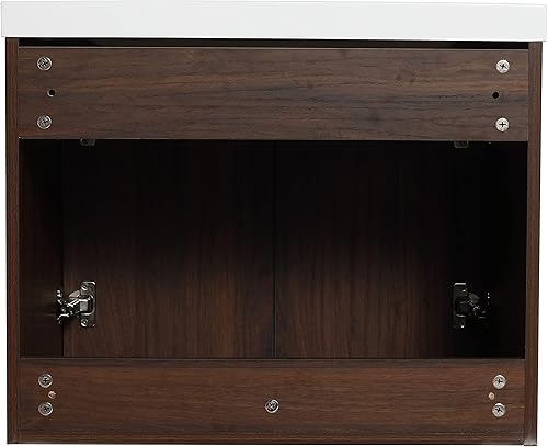 Miniatura 7 de Mueble de baño flotante con fregadero de gel, armario de tocador moderno de 24 pulgadas montado en la pared, armario de almacenamiento de baño