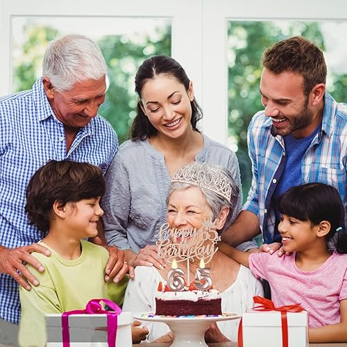 Miniatura 351 de Decoraciones de cumpleaños de 3 años para niñas; banda, corona/tiara, velas y adorno para pastel de cumpleaños de 3 años; regalos y decoraciones