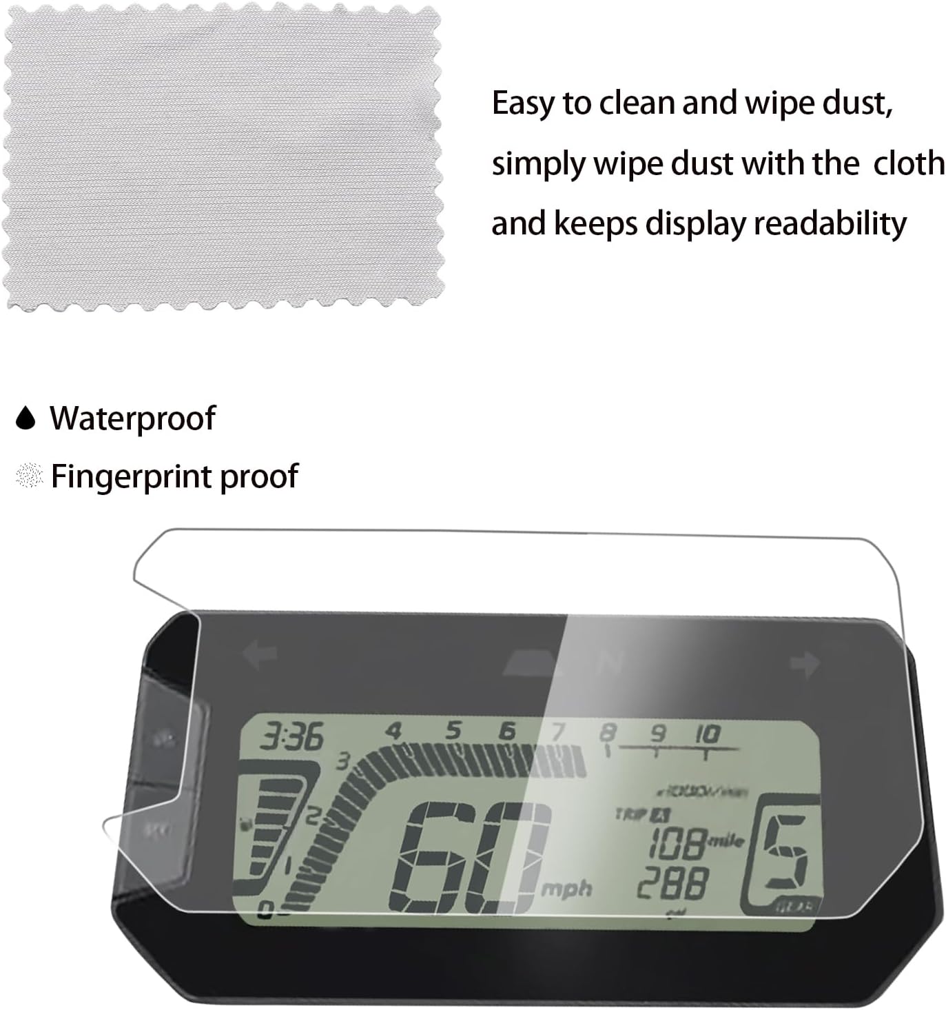 2 Set Instrument Film Dashboard Screen Protector Replacement for Honda CRF 300L CRF300L Rally MSX125 Grom 2021-2025 Cluster Display Screen Protective Cover