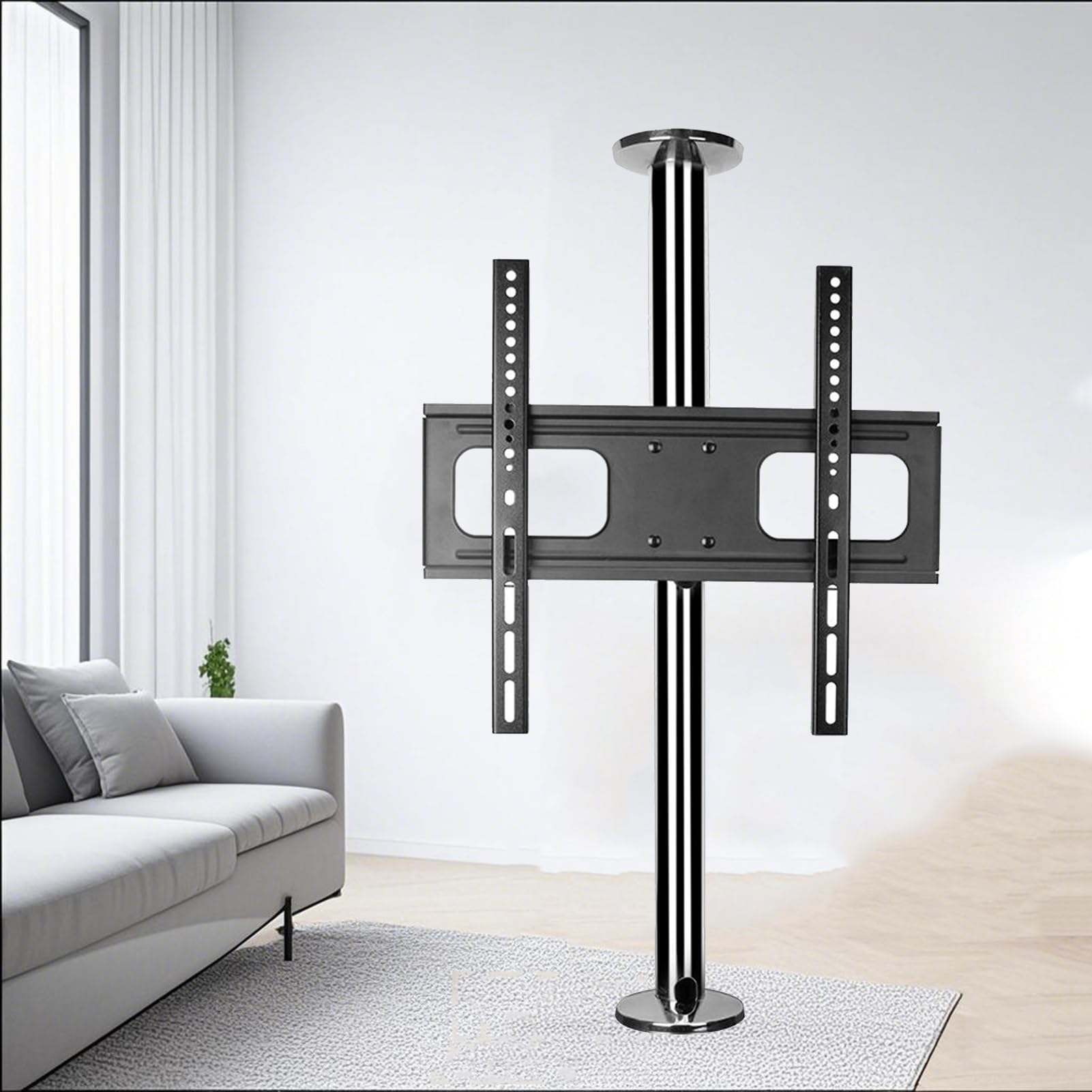 GUODDM Rotatable TV Floor Stand - 360 Degree Rotating Frame, Partition Wall Rack Fits 32-55inch LCD Screen，Rotation LED Cabinet Base(66-82cm)