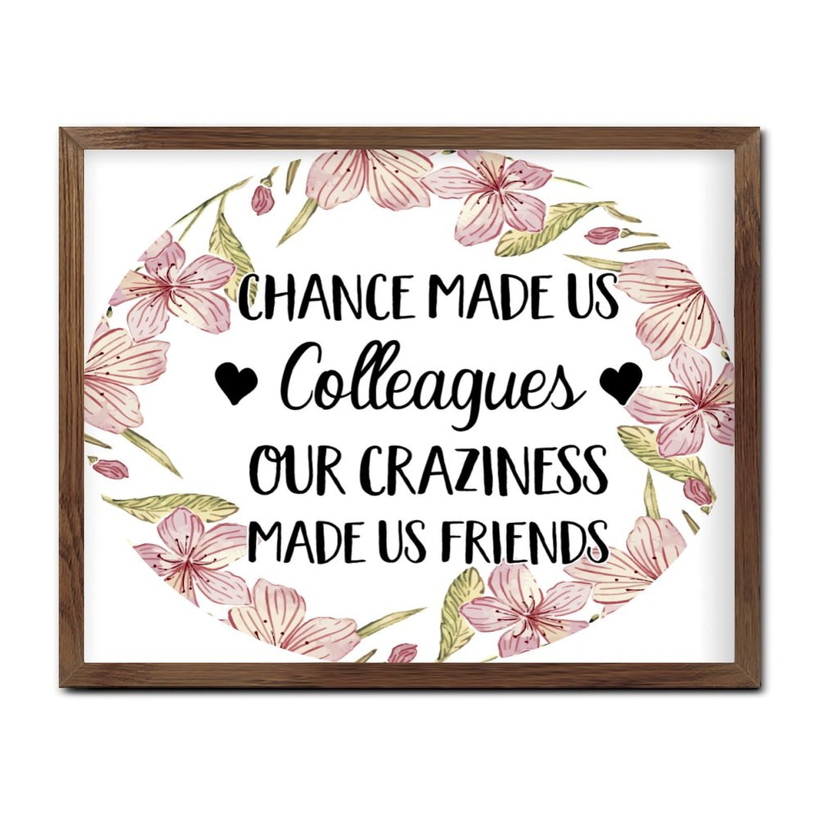 Cadeau de départ à la retraite plaque en bois collègues