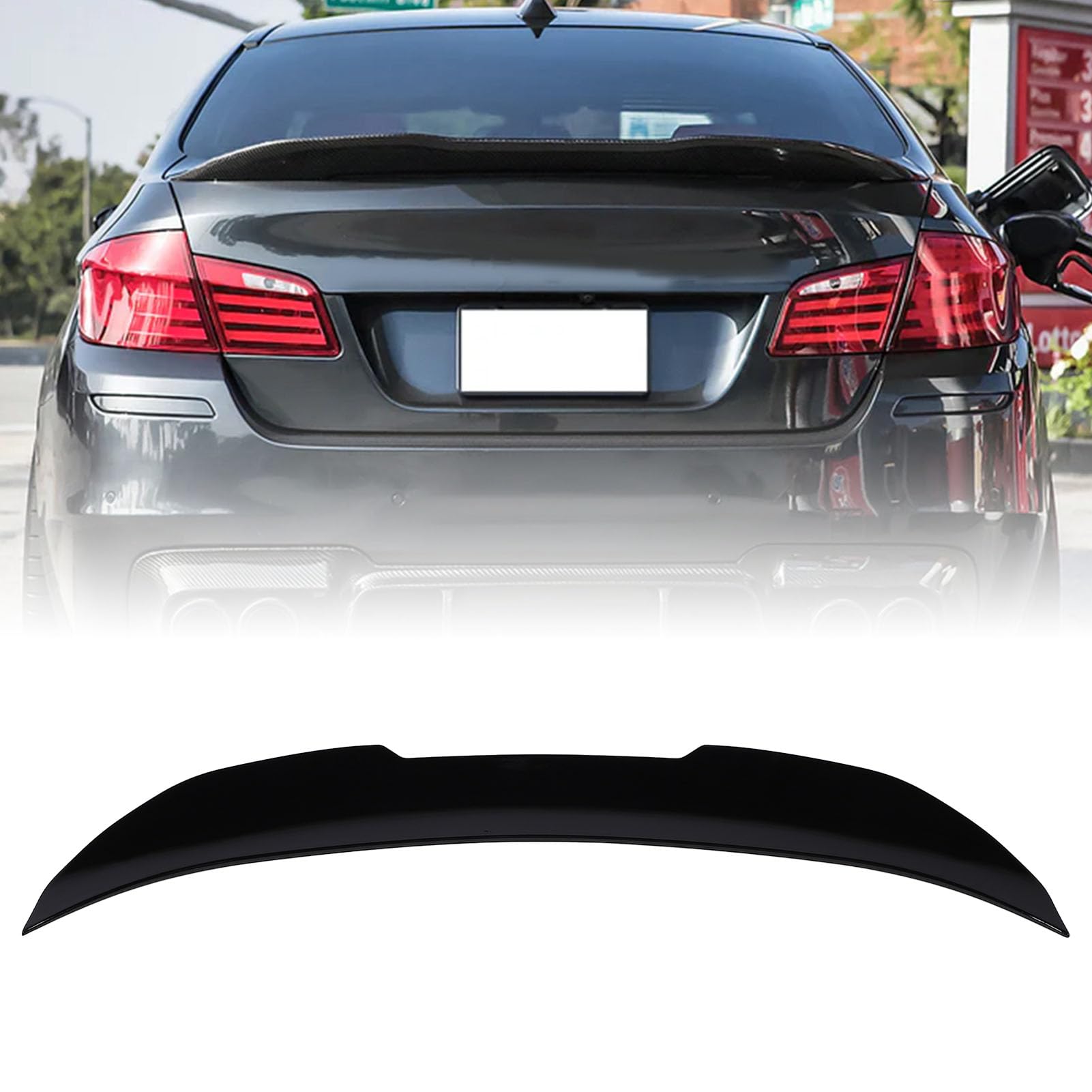 Tylny Spojler Bagaznika do BMW Serii 5 F10 2011-2017 (Jasna czerń)