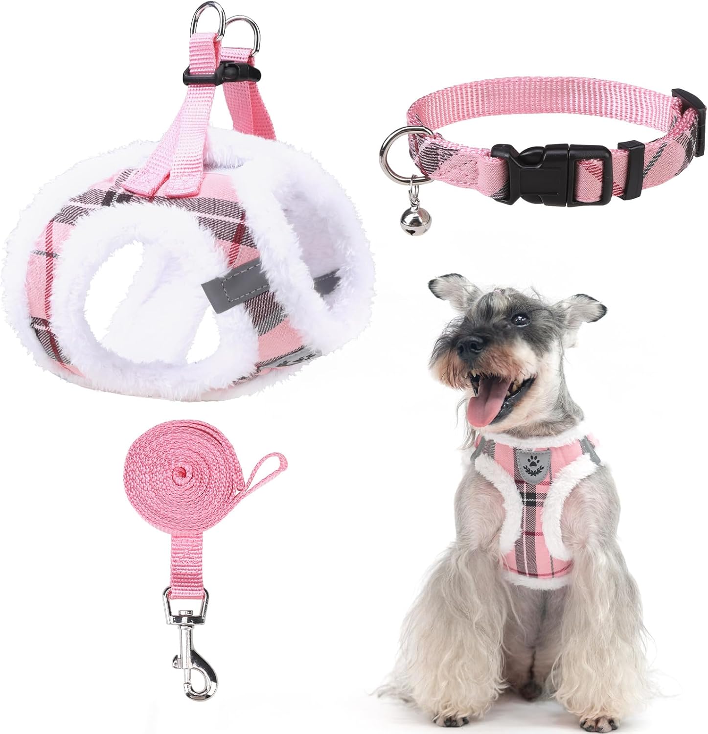 EXPAWLORER Fleece Lined Stepin Dog Harness Soft Plush