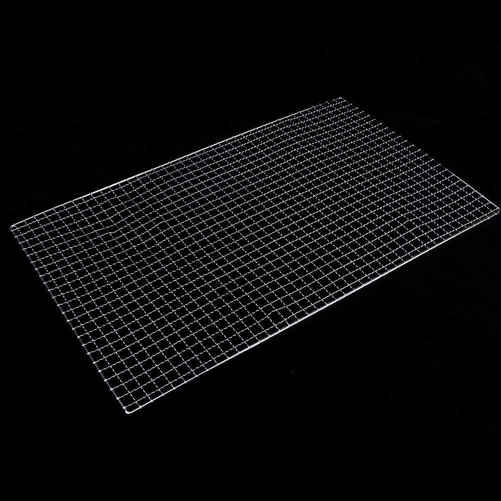 Kosz Bakg 51×30×1 Wielofunkcyjny Grill ze Stali Nierdzewnej z Siatki Drucianej Grill Siatka do Grillowania Stojaki na Grilla Narzędzie Piknikowe
