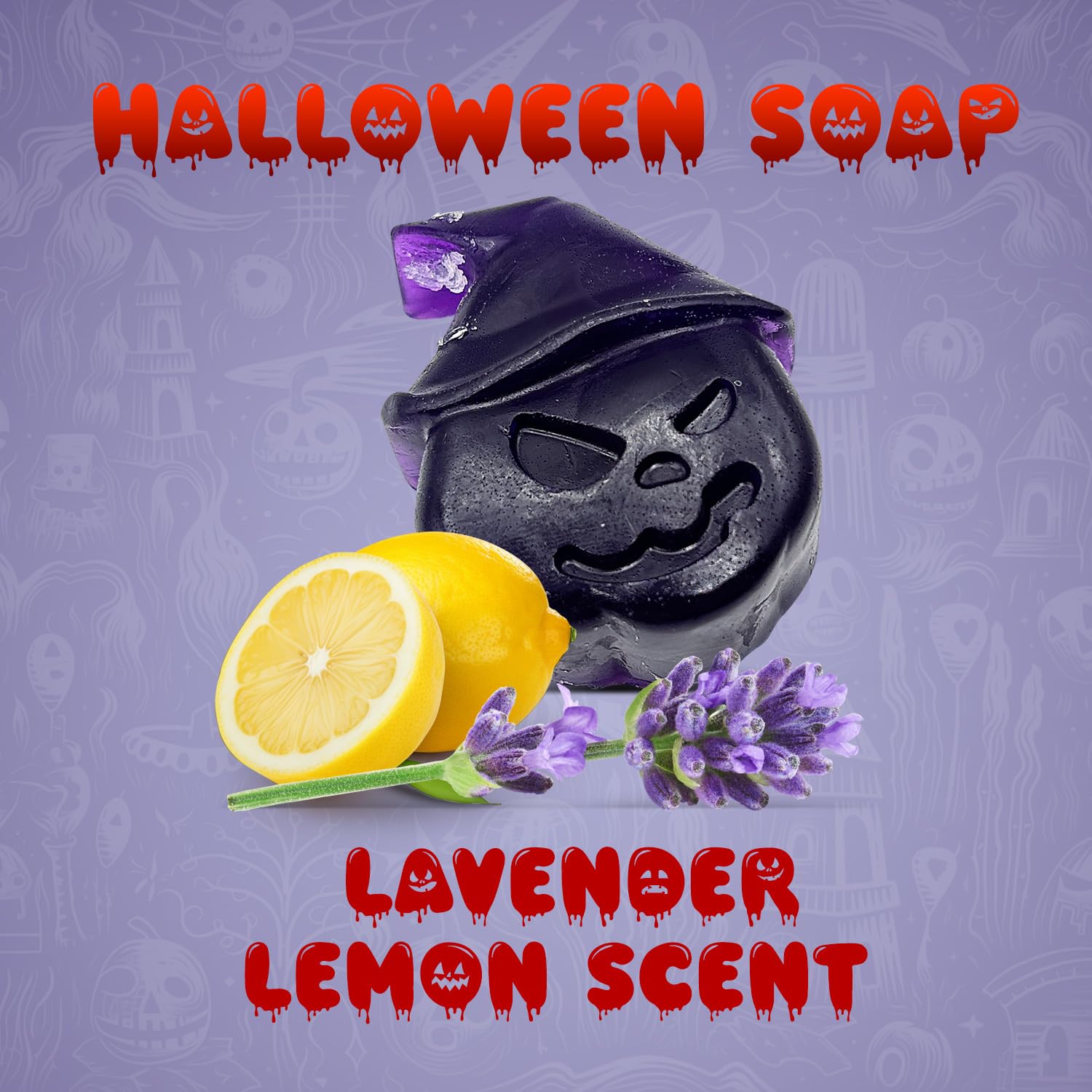 Relaxcation Halloween Soap Bar - Autumn Gift Set for Kids, Pumpkin Theme Bath Bar, Party Favor, Haunted House Decor, Seasonal Gifting