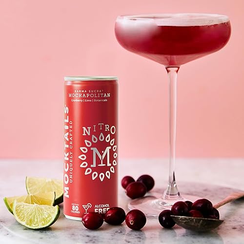 Miniatura 3 de Mocktails Paquete de 12 nitros cosmopolitan sin alcohol  Cosmo galardonado sin alcohol  Carga de nitrógeno  Bebida de cóctel artesanal premium cero
