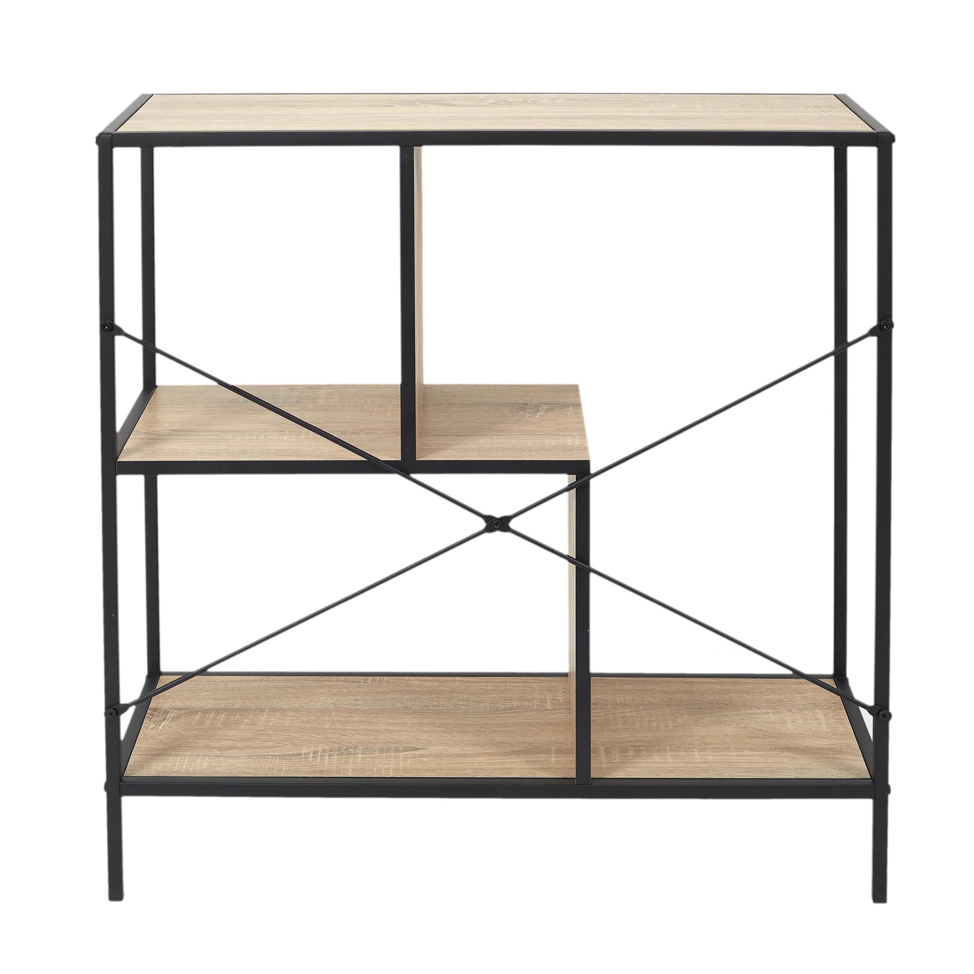 HOME DECO FACTORY ESTANTERÍA 80x30x79 CM Edison, Poliuretano, Nero