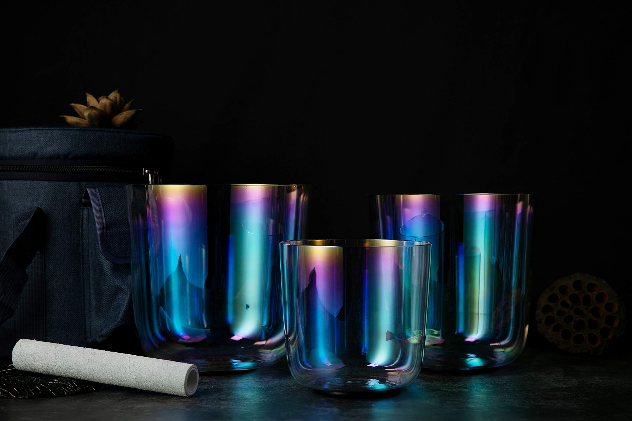 Set Of Cosmic Light Quartz Crystal Singing Bowl 7 Chakra Set (7 Pieces)