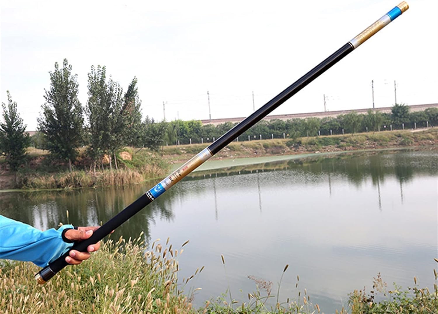 Teleskop-Angelruten Ultraleichte Hartkohlenstoff-Stream-Angelruten Lange Handruten for große Fische Outdoor-Angelruten(9 M)