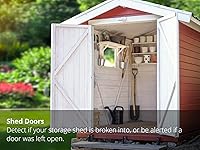 Vista 6 de YoLink LoRa - Kit de inicio de sensor de contacto inteligente para exteriores y concentrador, sensor de puerta de portón y cobertizo, sensor