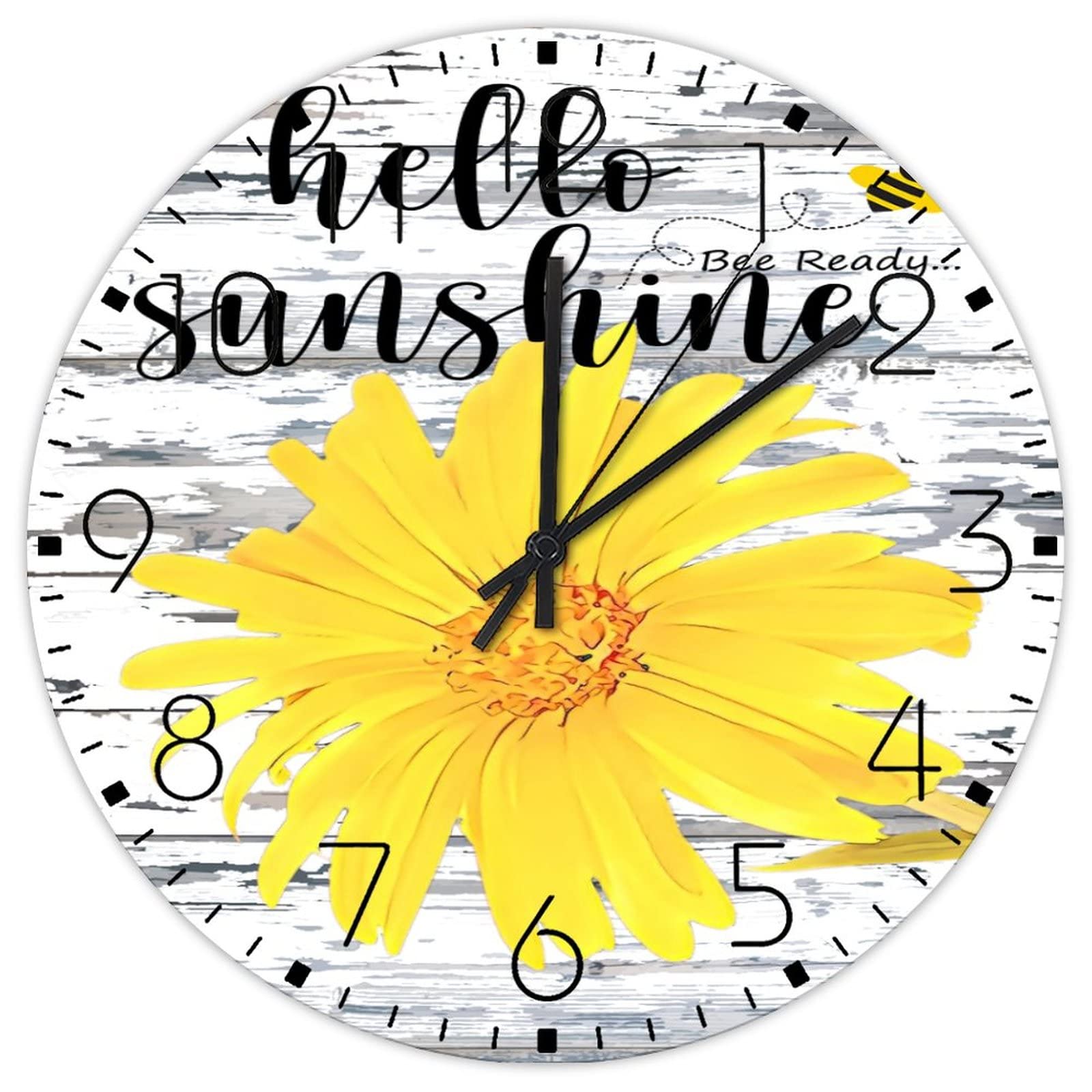 Horloge murale pour couloir, salle de bain et porche Hello Sunshine