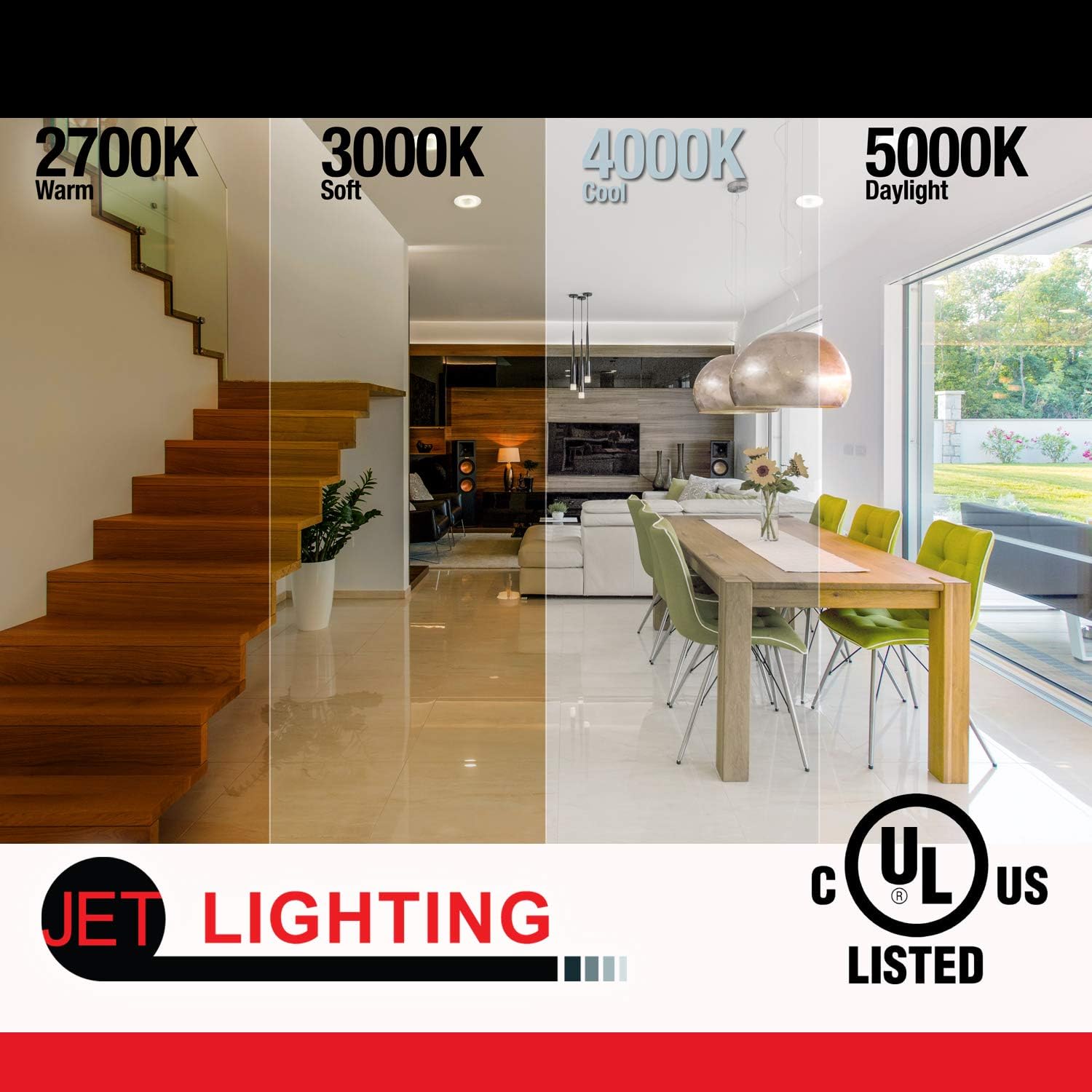 Black Friday - 70% OFF Jet Lighting 6 Pack 5/6 Inch LED Retrofit Recessed Downlight Trim, Dimmable, 12W, 4000K White, 870 LM, Smooth Finish, Damp Rated, Simple Retrofit Installation - UL + Energy Star