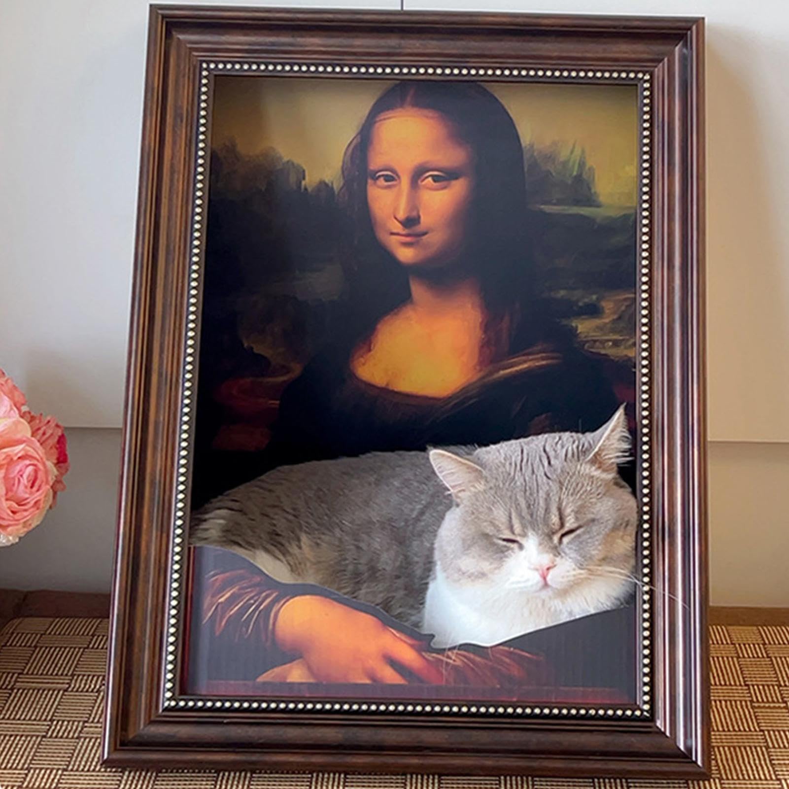 Tablero Rascador para Gatos Forma de Marco de Fotos Retro | Base De Cartón Ondulado Con Superficie Rascadora para Gatitos Pequeños Medianos y Grandes Hogar Dormitorio