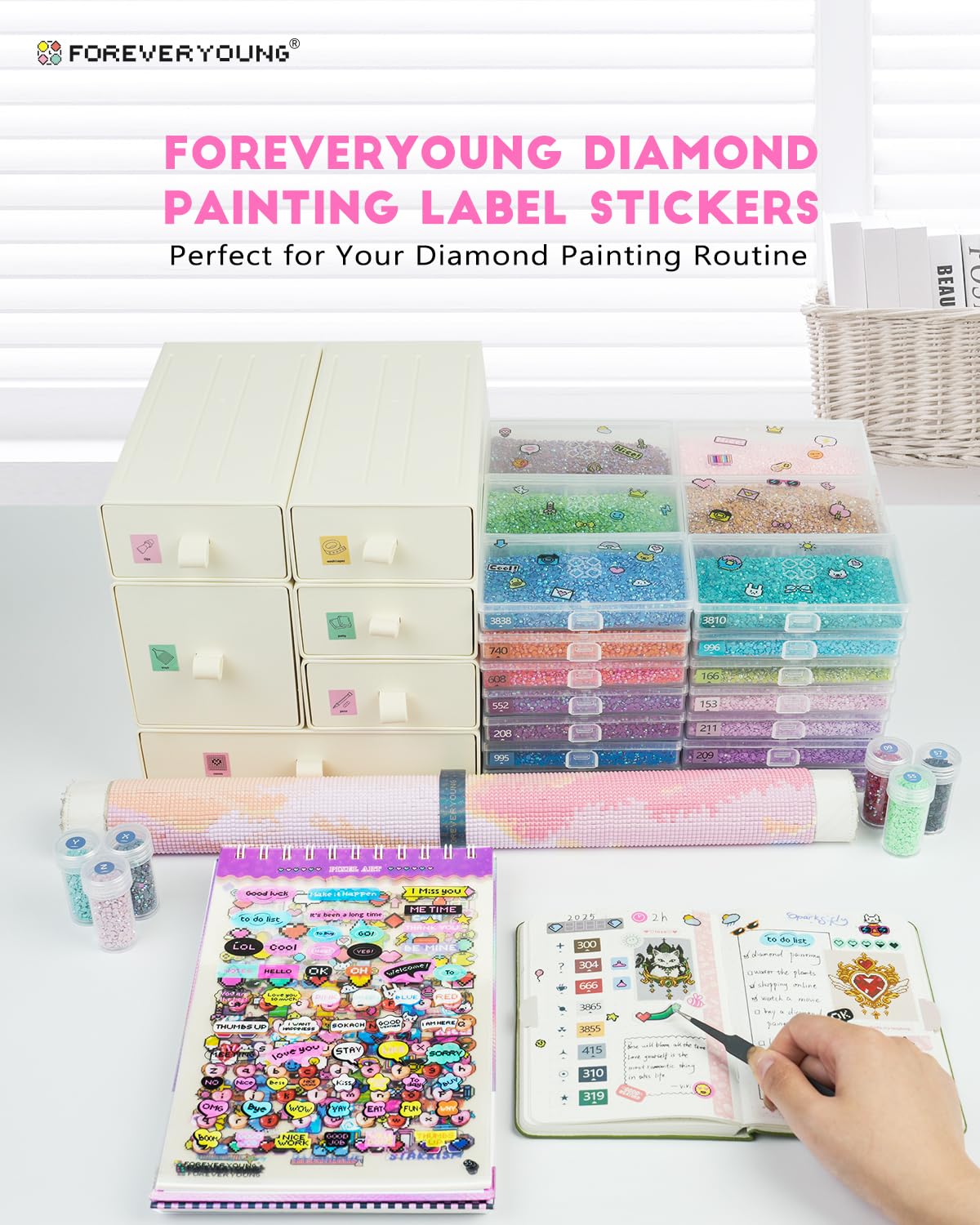 Amazon.co.jp: forever young ダイヤモンドアートラベルステッカー