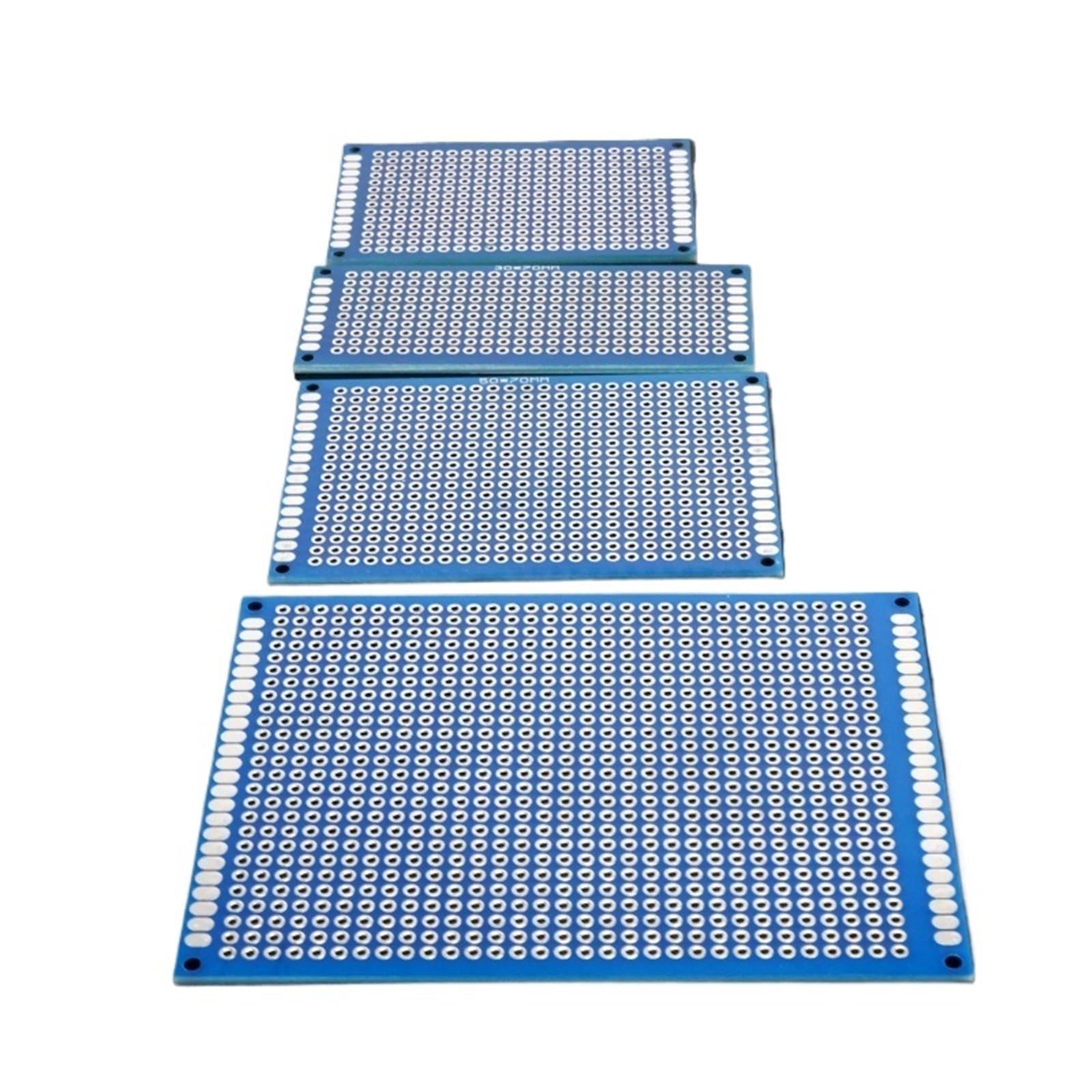 5 piezas de placa PCB de doble cara de 3 x 7 cm, 4 x 6 cm, 5 x 7 cm, 7 x 9 cm, placa PCB azul de paso de 2,54 mm soldable universal for bricolaje y(7x 9CM 5PCs)