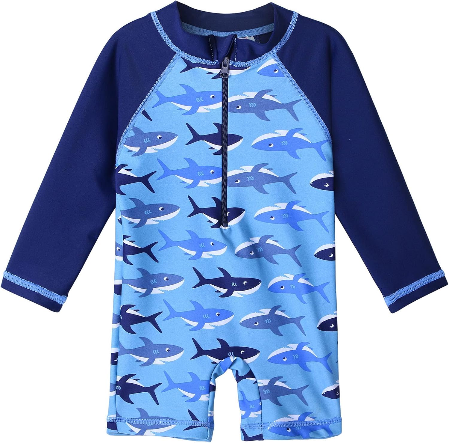 HUAANIUE Baby/Toddler Boy Swimsuit Rashguard Swimwear Long Sleeve One-Piece