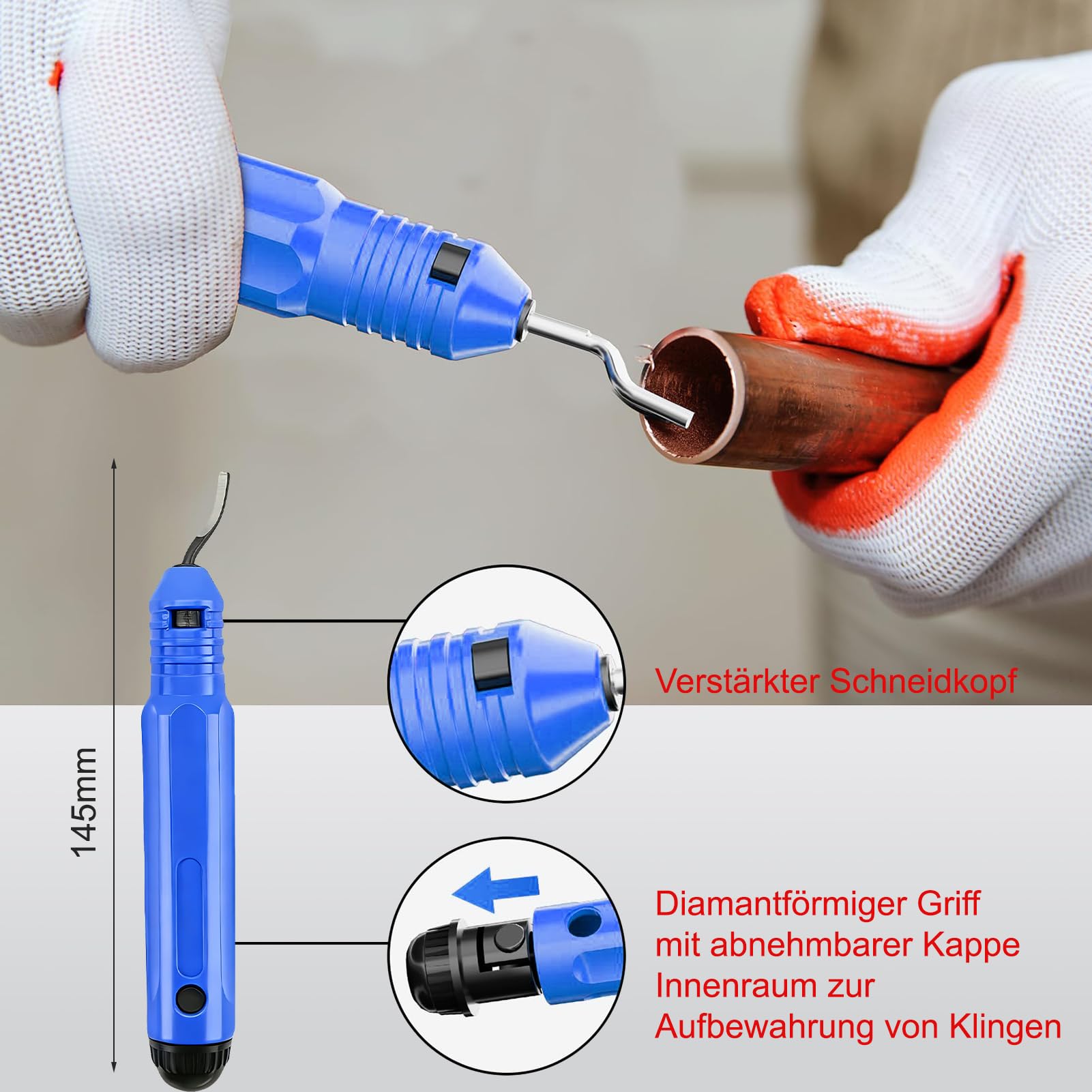 Coupe-tube | Coupe-tubes en cuivre 8-29 mm | Ensemble de coupe-tubes pour tubes en acier inoxydable et cuivre, plastique et aluminium avec