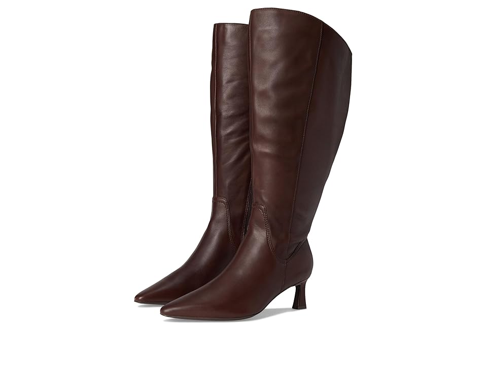 Size 12 Naturalizer Deesha- Extra Wide Calf Boot Women's Shoes Chocolate Bar Leather : 12 W (C)