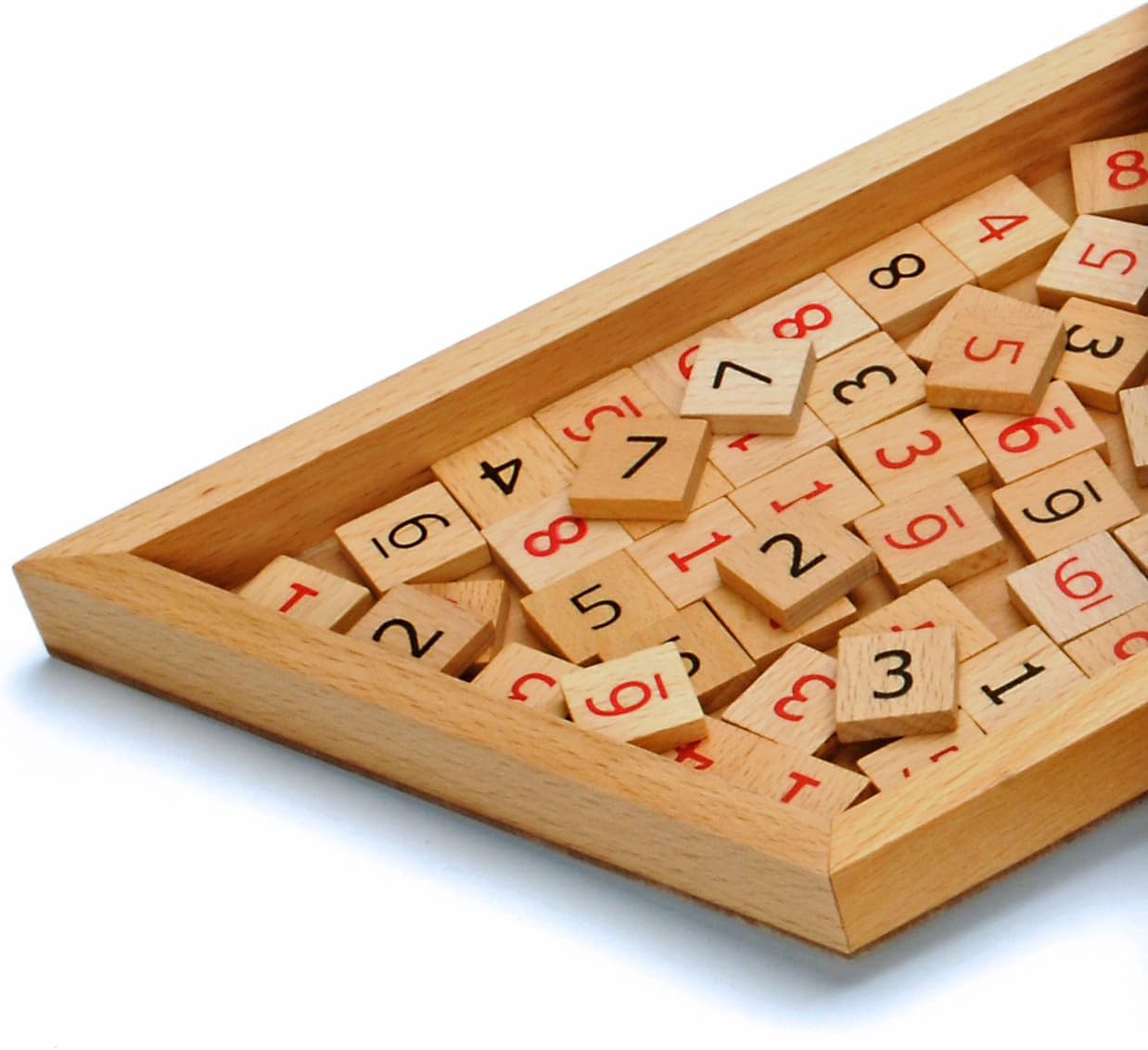 WE Games Wooden Sudoku Puzzle Board Game with Number & Thinking Tiles + Replacement Wooden Sudoku Number Tiles