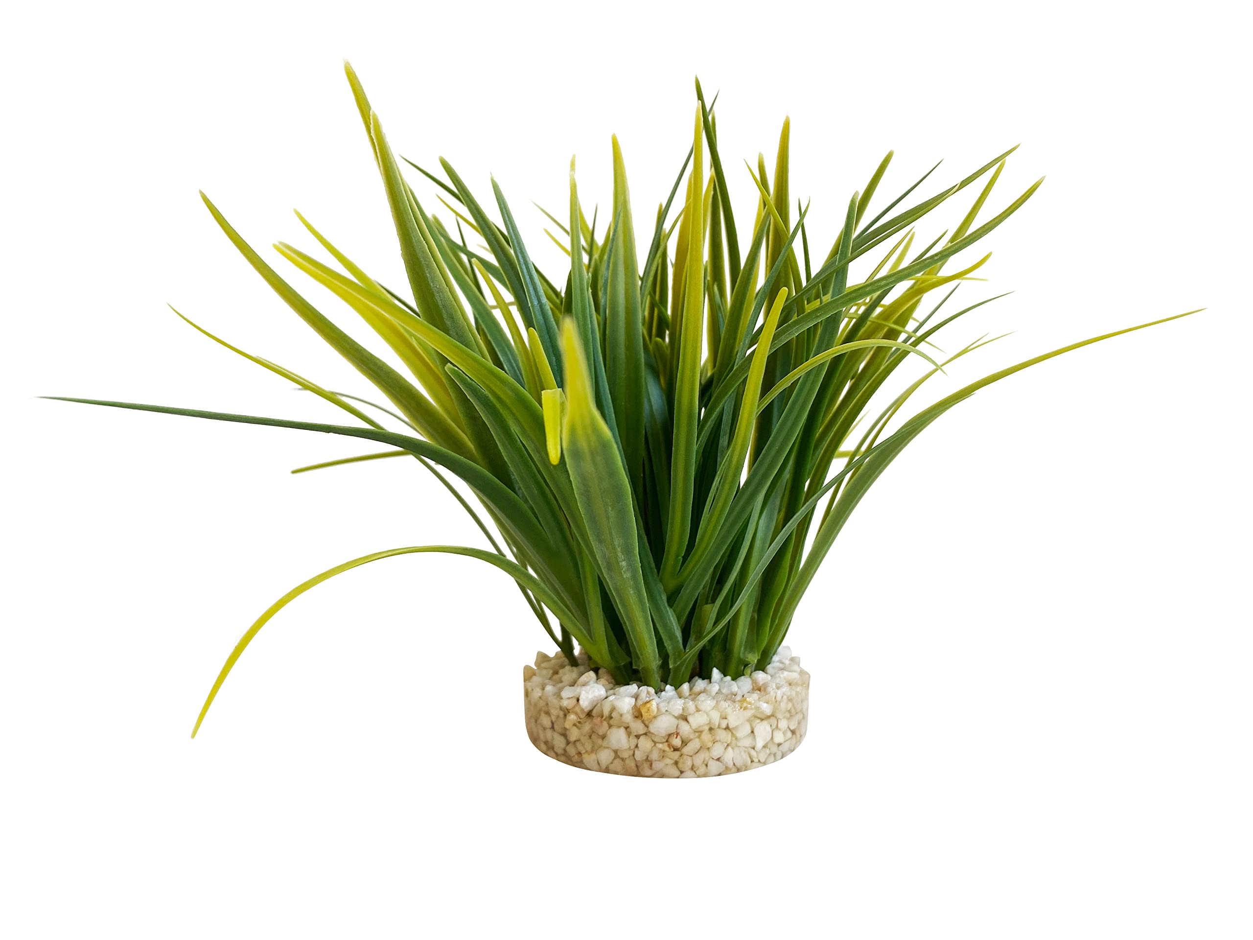 Tyrol - Plante d'Aquarium Artificielle - Décoration pour Aquarium - En plastique sur Socle - Plante d'Intérieur Buisson Verte - Ancrage Facile - Fabriquée en France