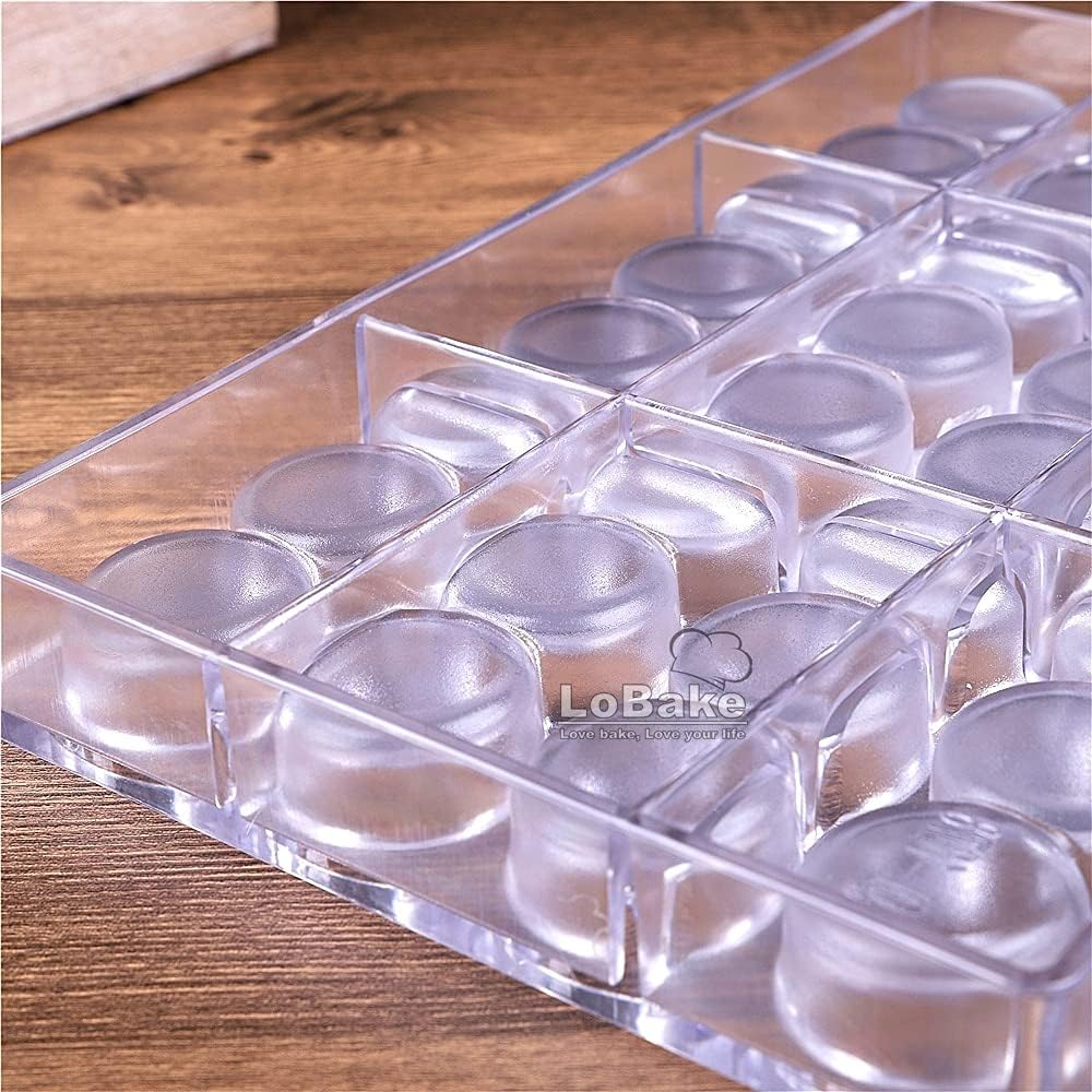 32 cavities Big Rectangle Cylinder Shape PC Polycarbonate Chocolate Mold Candy Mould Fondant Mousse Ice Molds DIY Bakery Tools
