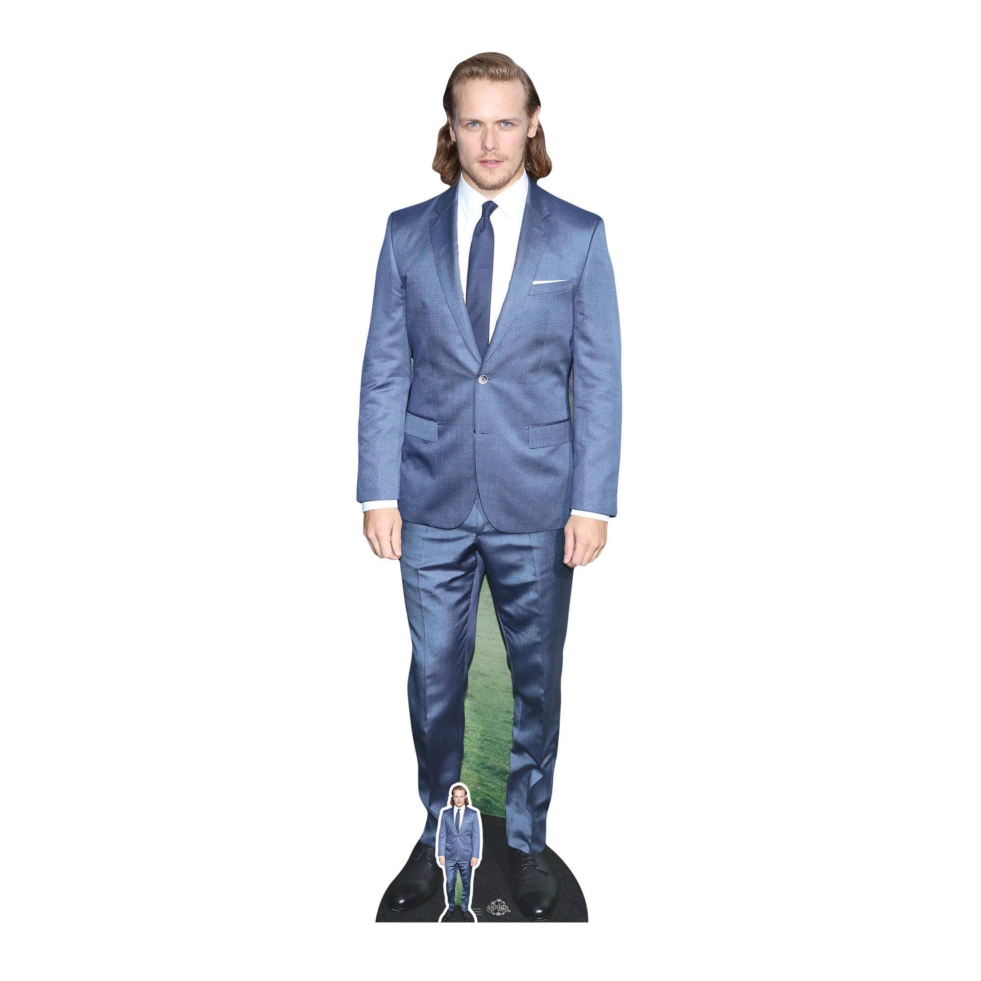 Star Cutouts Multi-Colour Lifesize Cardboard Cutout With Free Mini Table Top Cut Out Sam Heughan