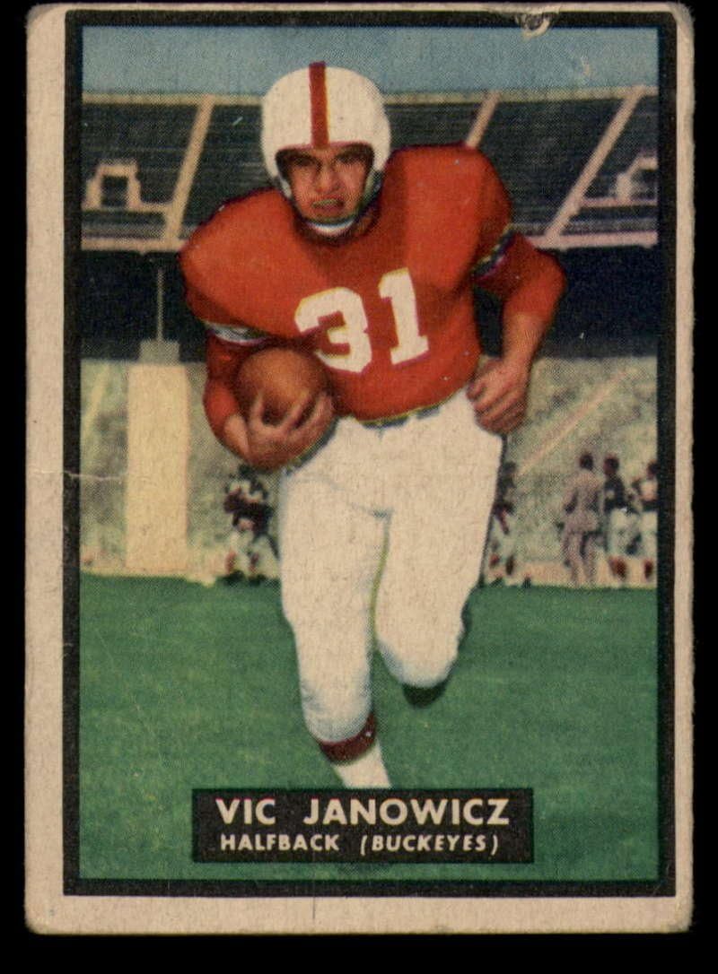 Football NFL 1951 Topps #10 Vic Janowicz VG Very Good RC Rookie