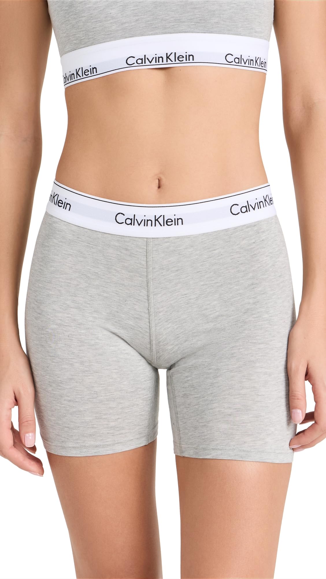 Calvin Klein Women's Modern Cotton Boxer Shorts Retro Shorts, grey mixed, S