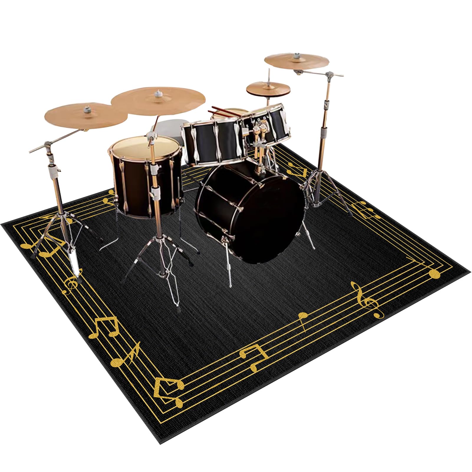 Dywaniki akustyczne Dywan Bateria Bęben Dywan Dźwiękoszczelny Dywan Elektroniczny Bateria Dywaniki Prostokątne do Bombo Pudełko Antypoślizgowa Mata na baterie 140 x 120 cm